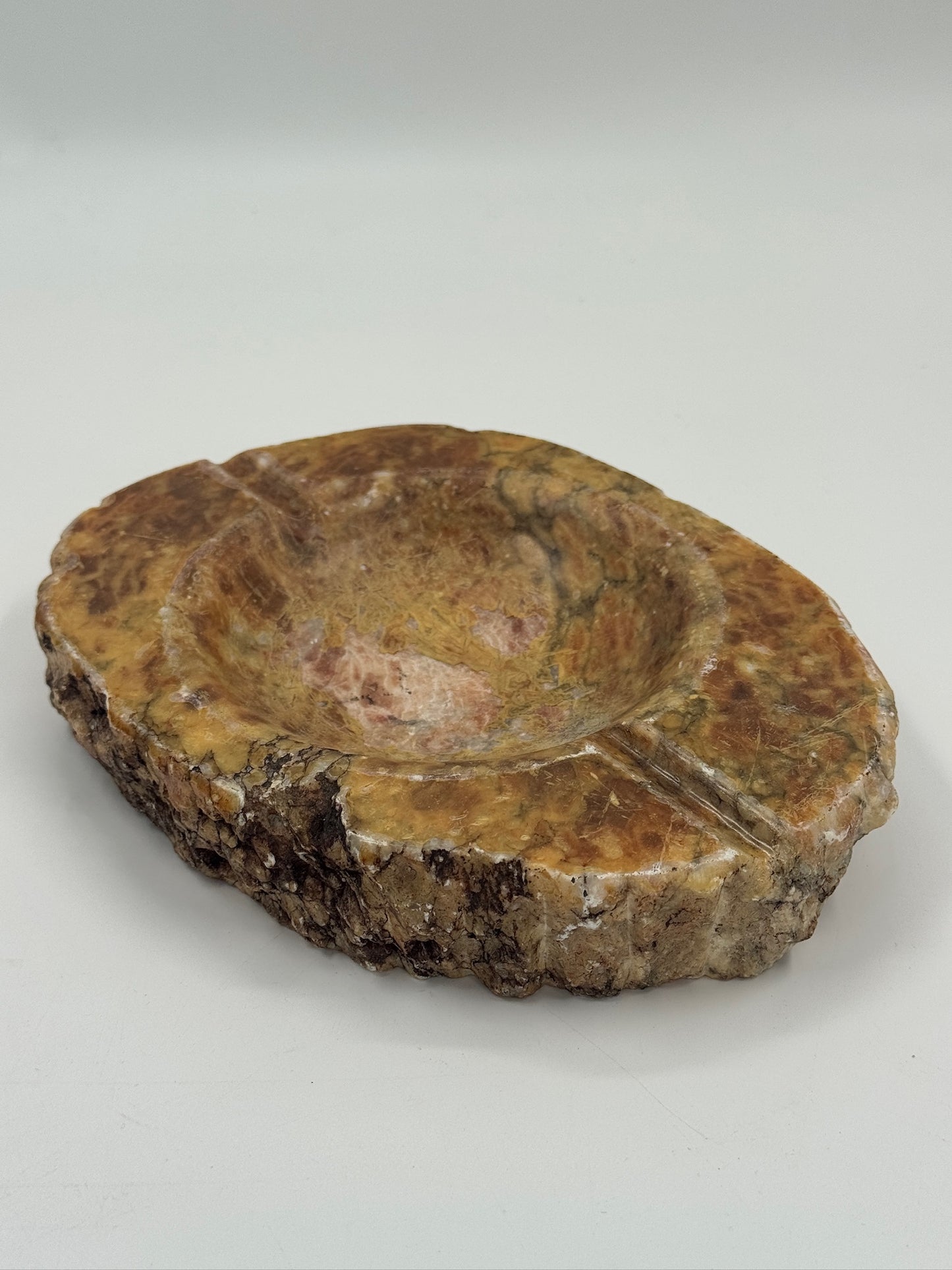 Vintage Hand-Carved Stone Catchall Dish