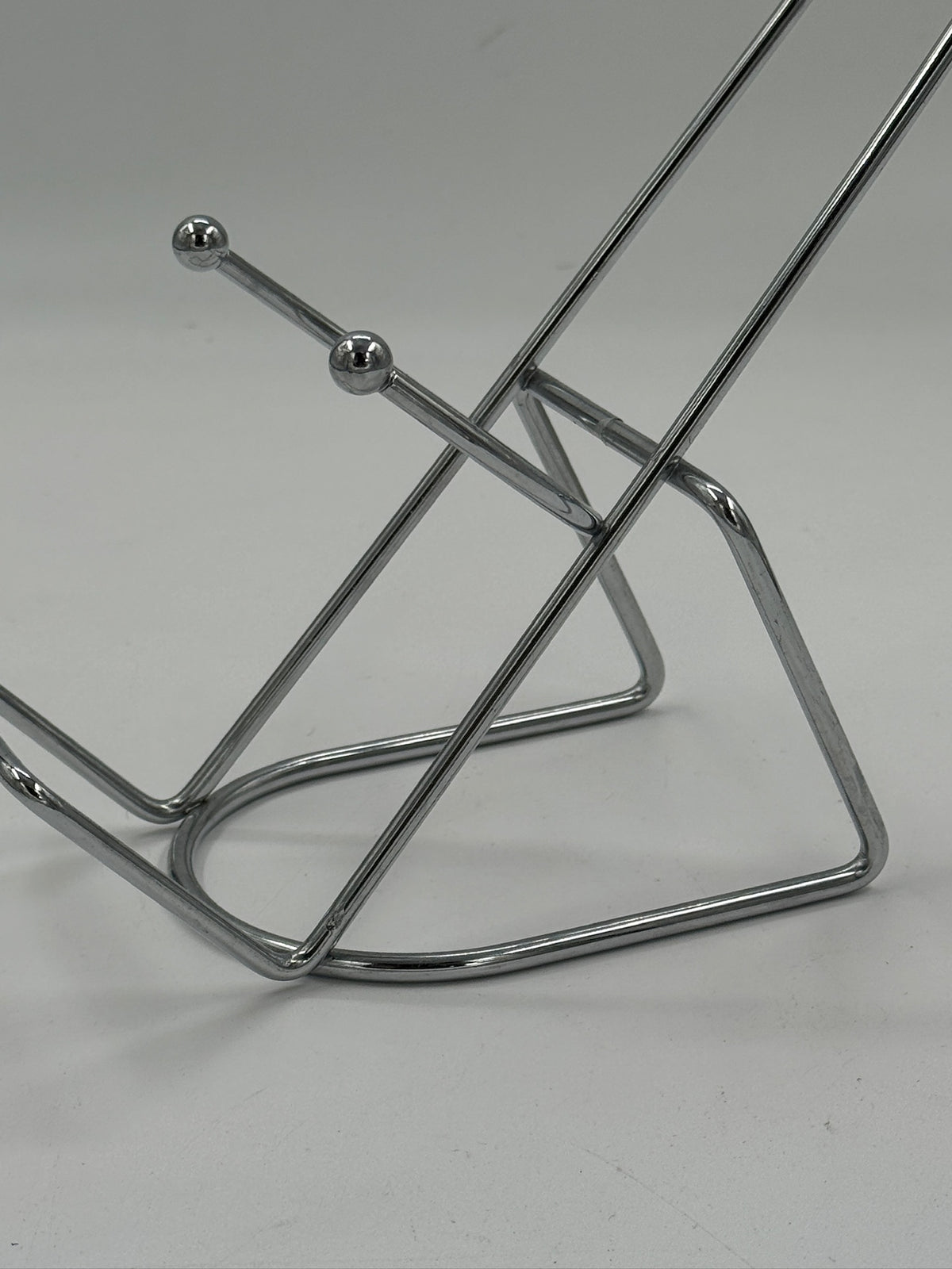 Vintage Chrome Folding X-Frame Wine Bottle Holder
