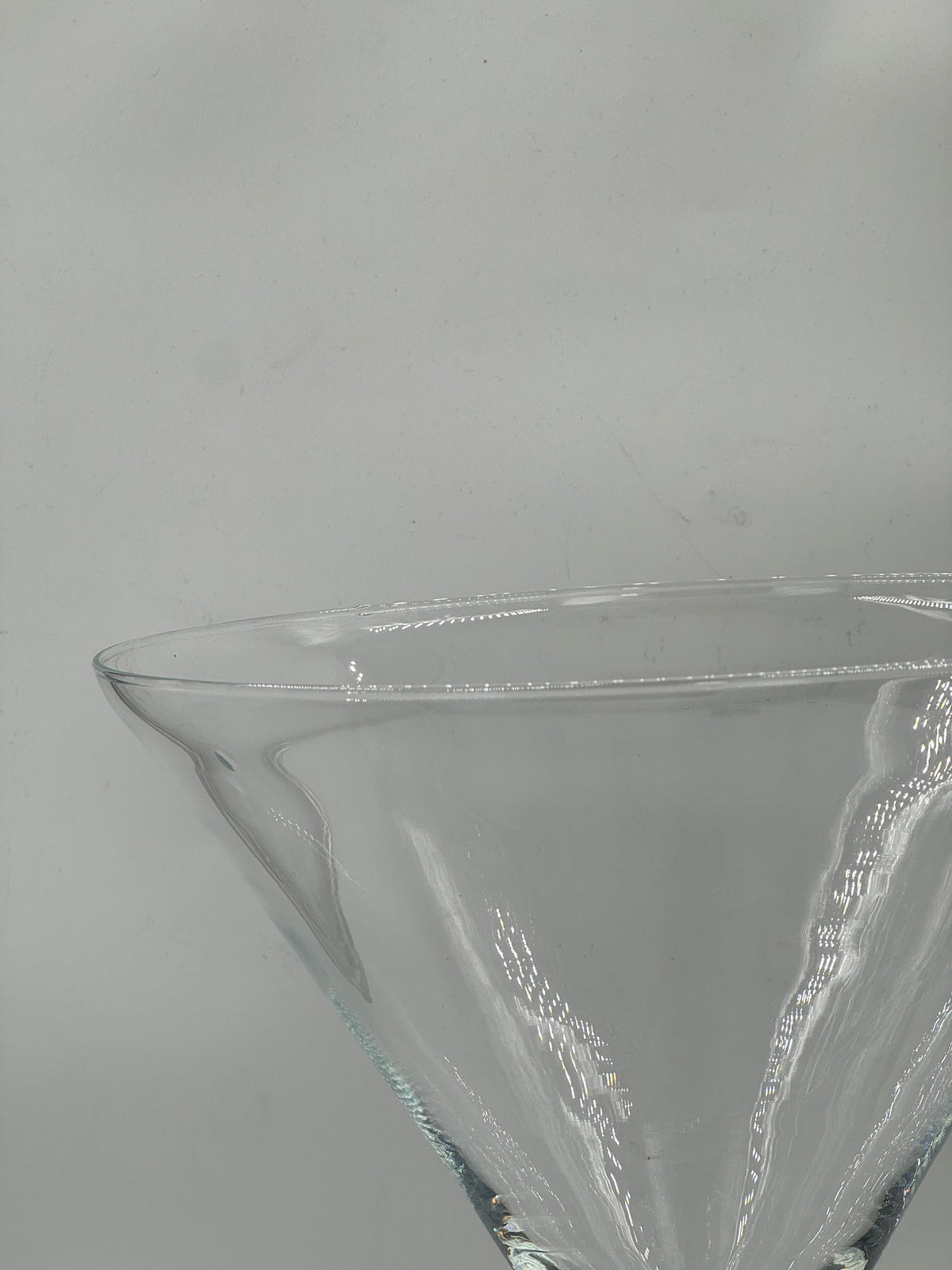 Vintage Oversized Martini Glass Vase, Clear Glass