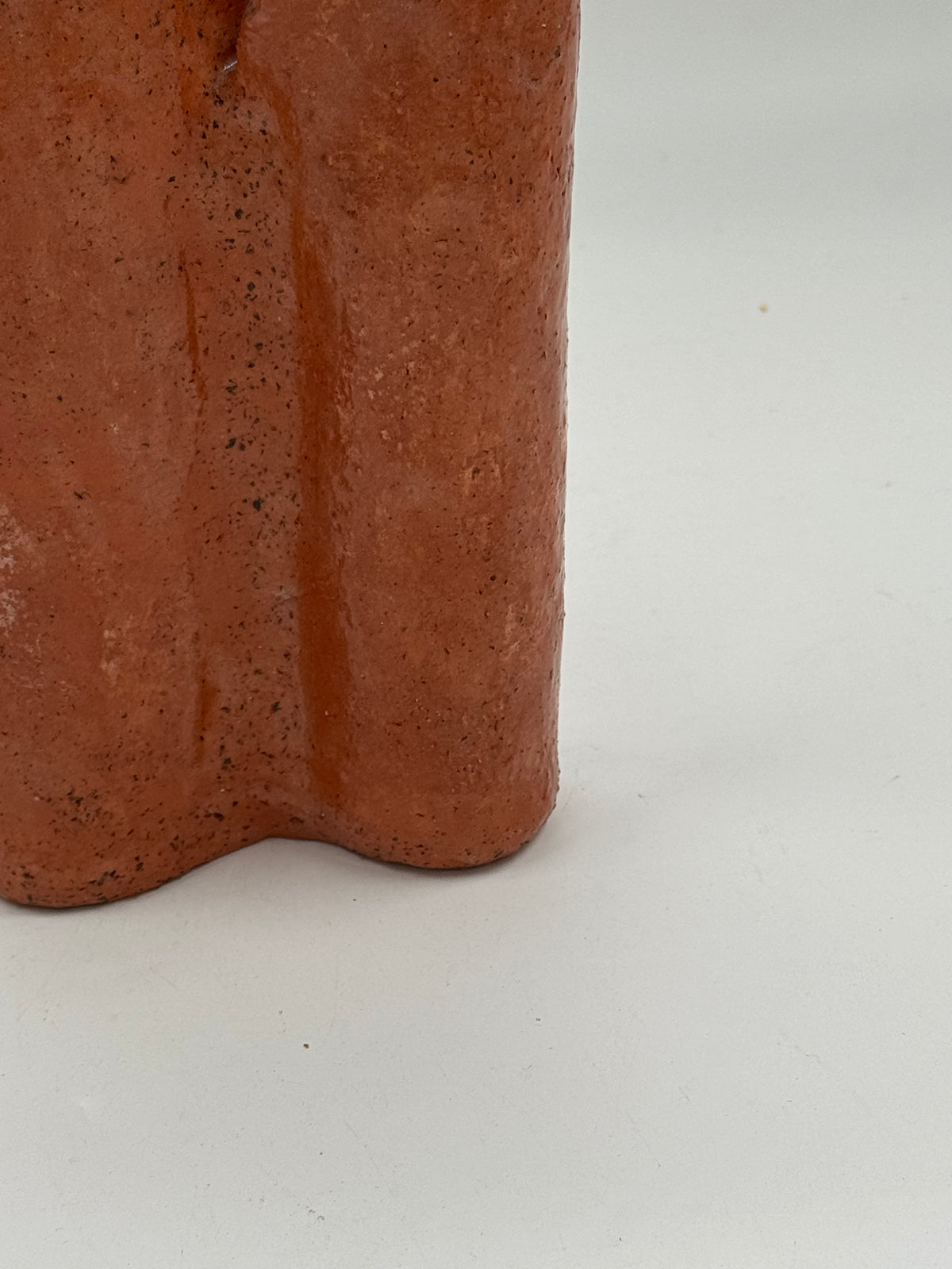 Sculptural Studio Pottery Vase, Double-Spout Terracotta