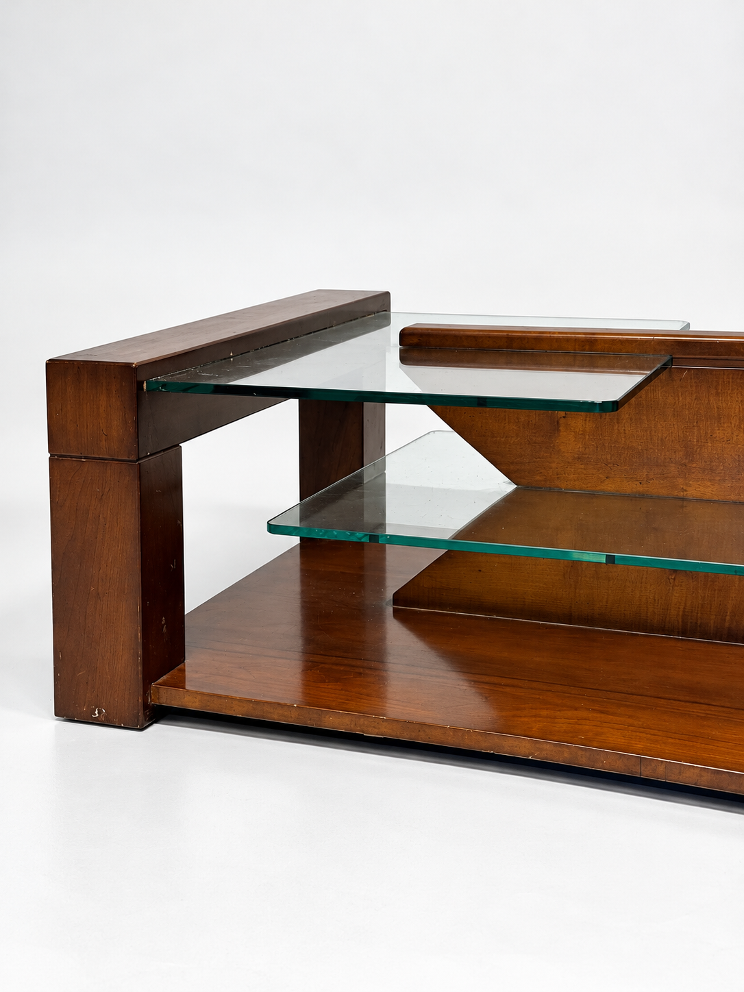 Wood & Glass Coffee Table, 1980s