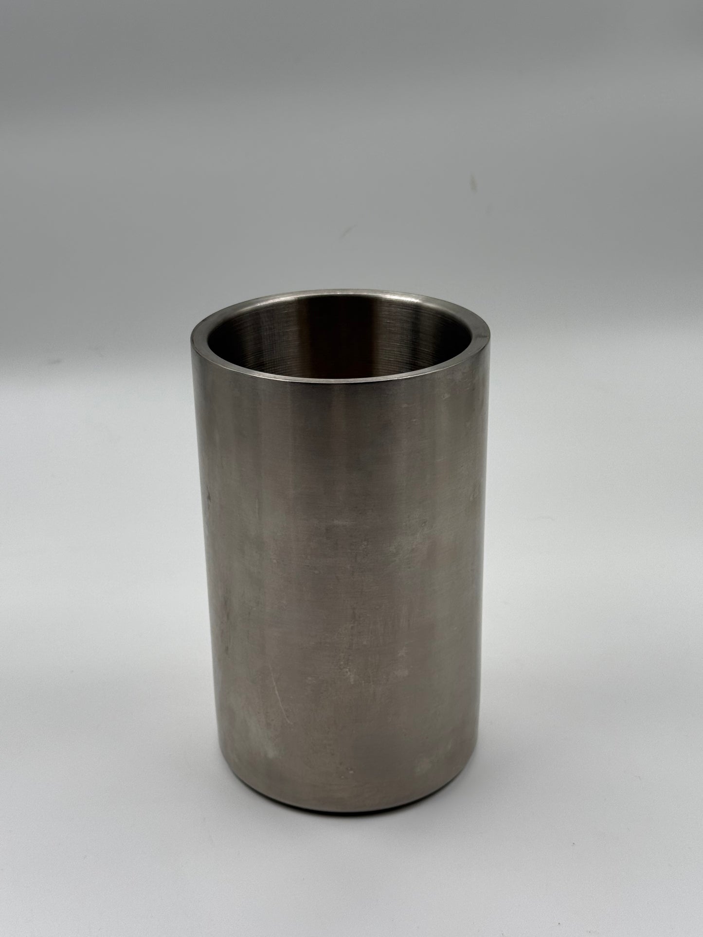 Brushed Steel Cylinder Vase