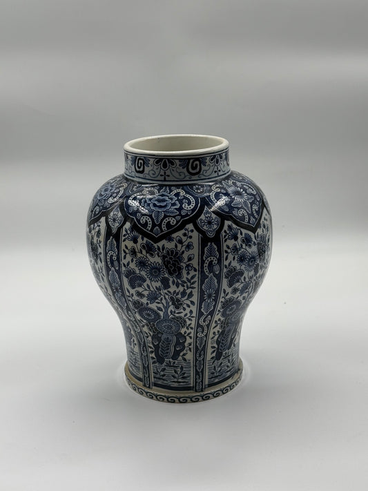 Blue White Delft Vase Floral Panels