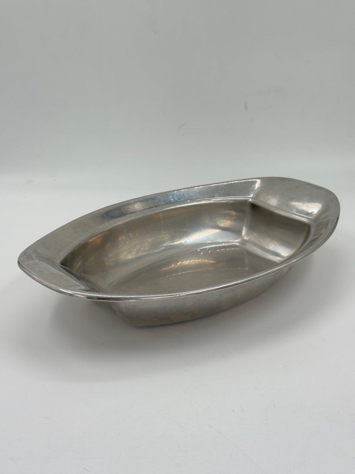 Vintage Silver-Plated Oval Divided Serving Dish