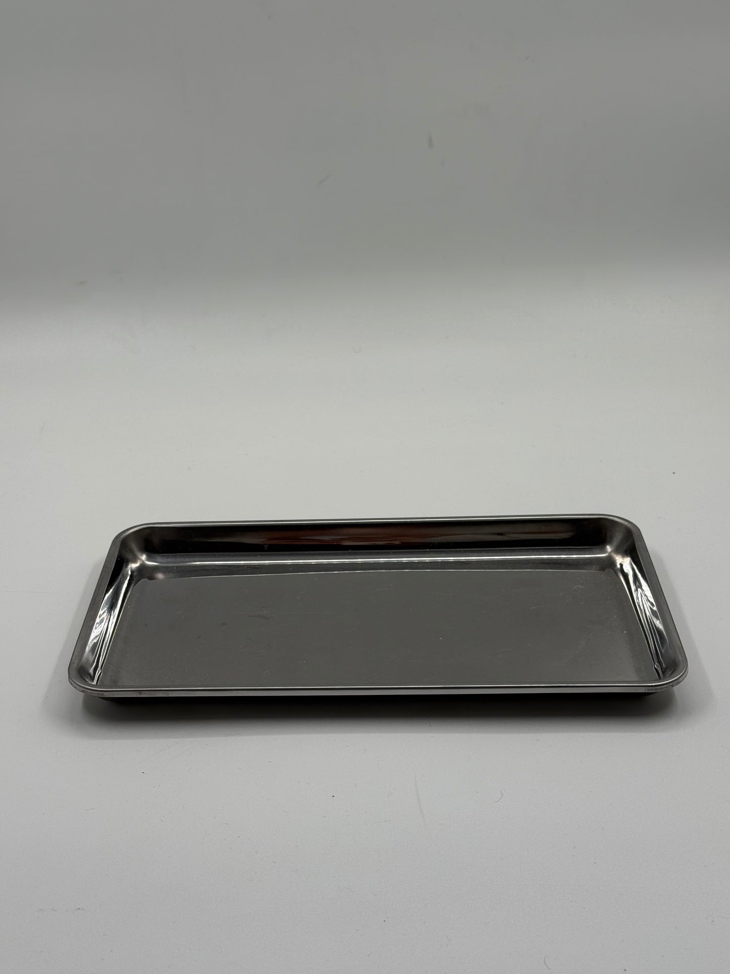 Aluminum Serving Tray with Teak Handles Mid-Century Modern