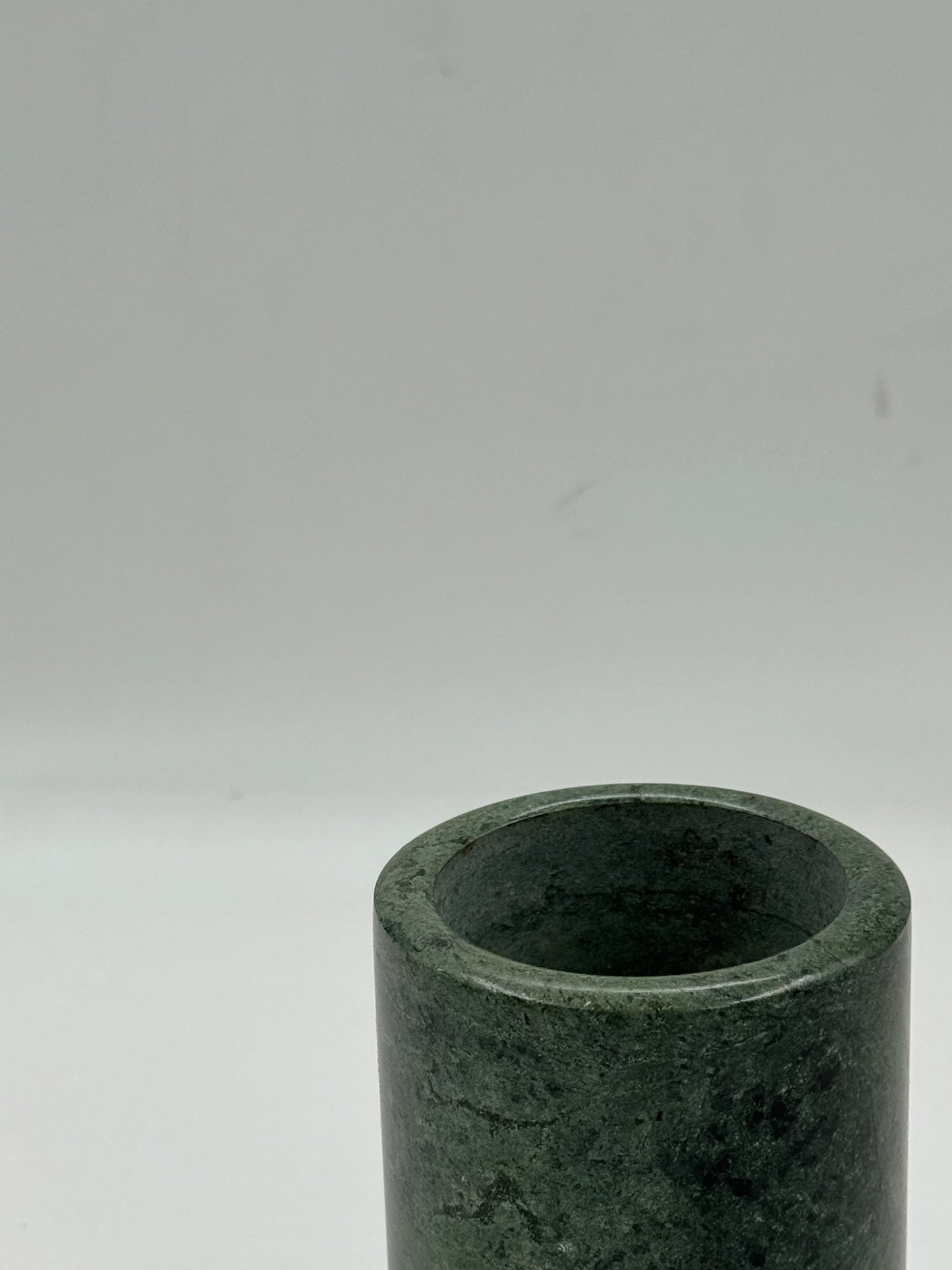 Vintage Green Marble Cylinder Vase