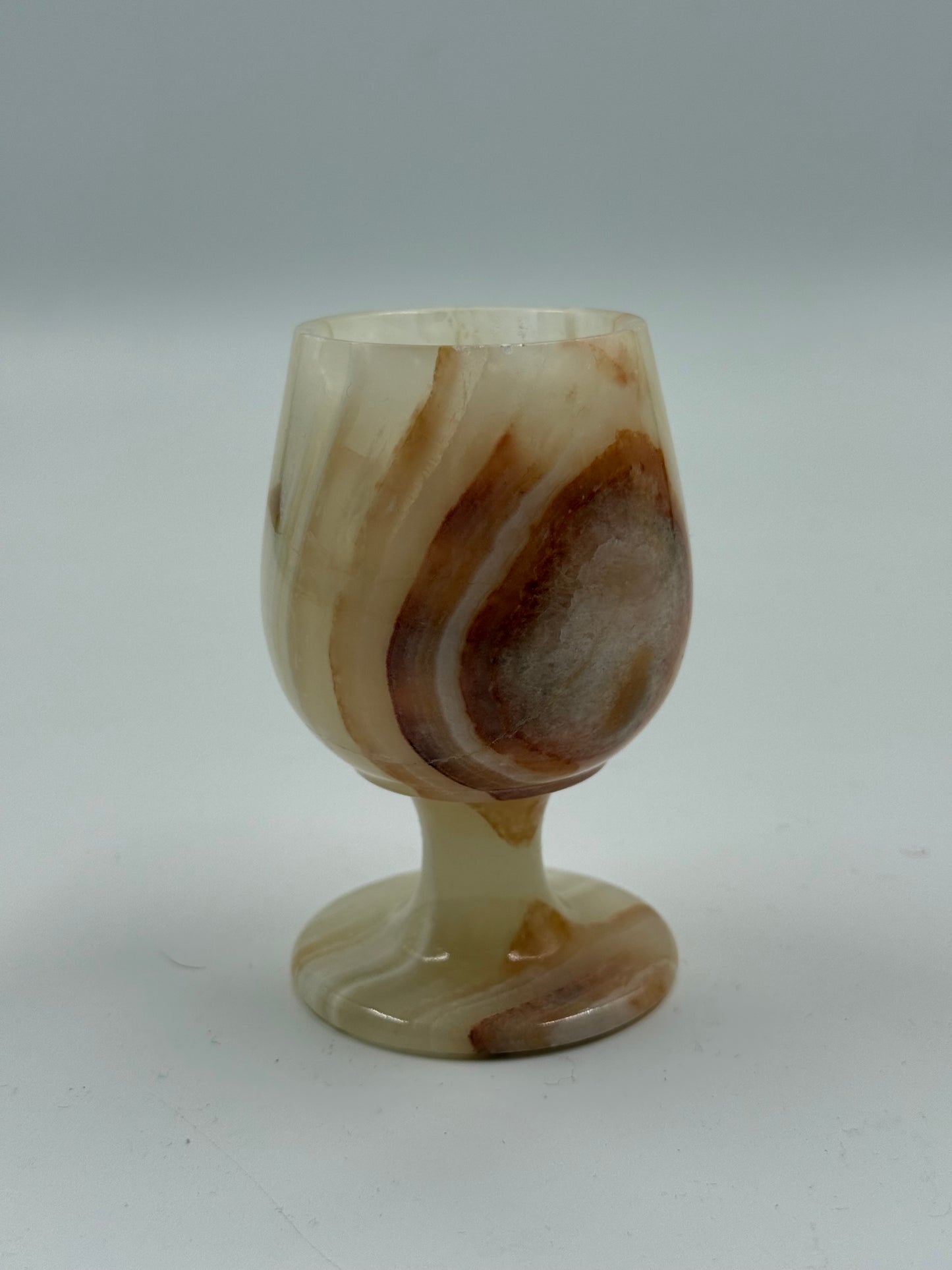 Small Onyx Stone Goblet Decorative Object