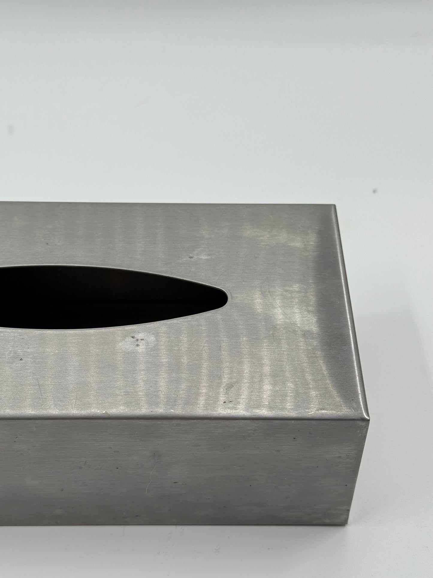 Brushed Steel Tissue Box Cover
