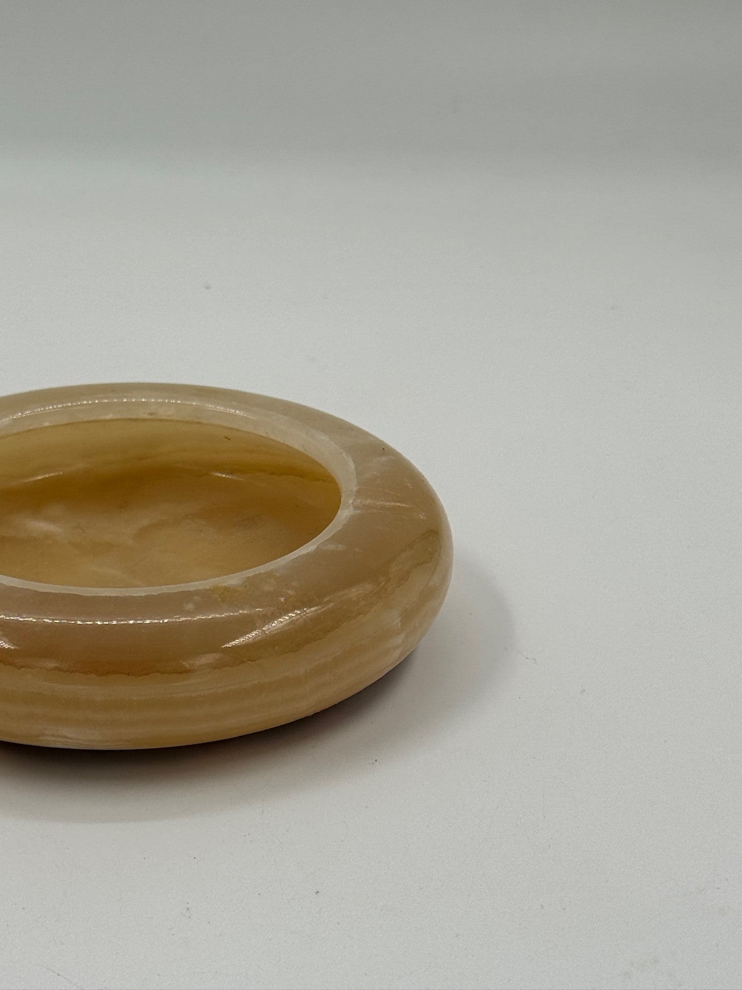 Vintage Carved Onyx Ring Dish