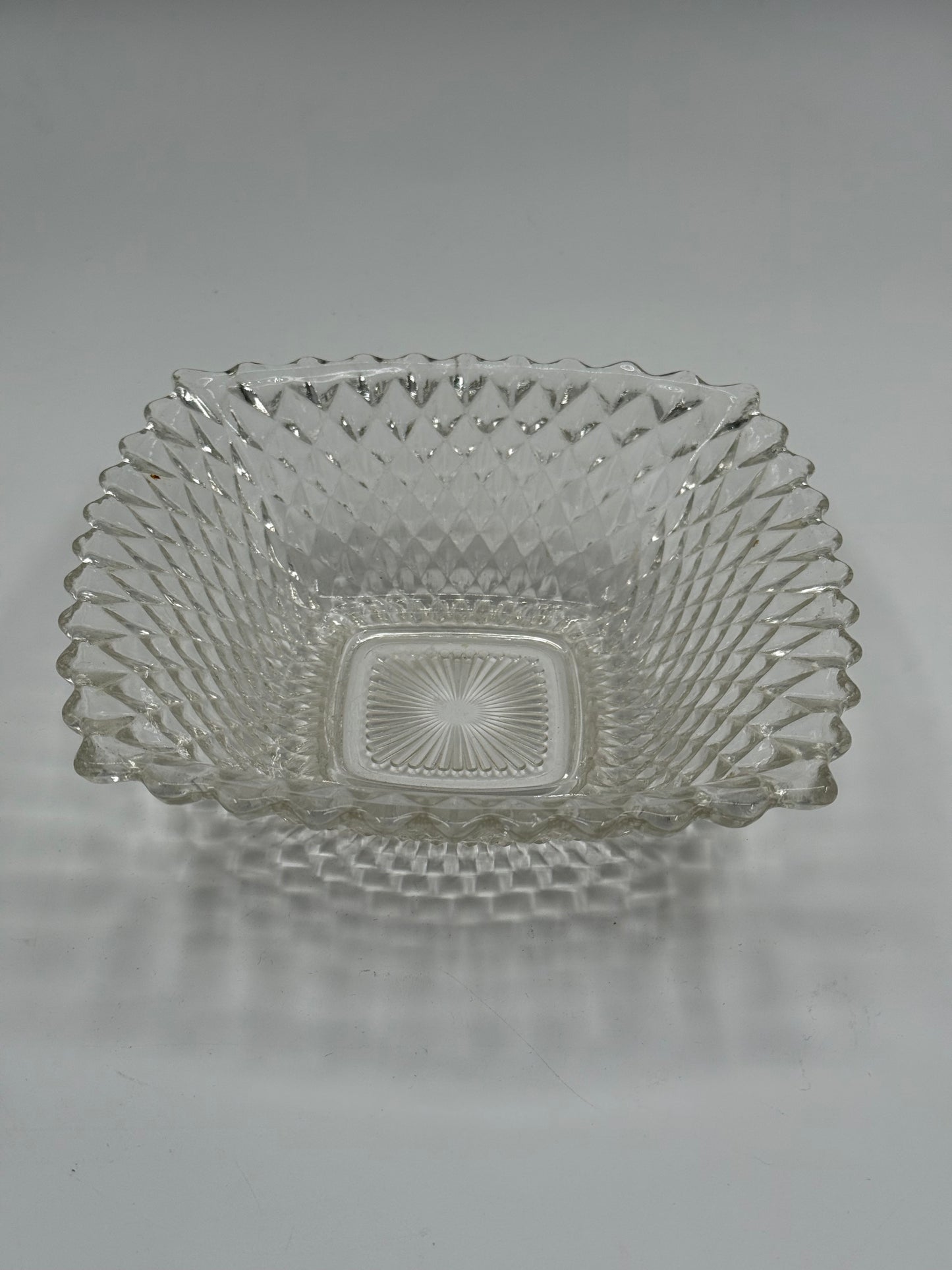 Diamond Cut Glass Bowl