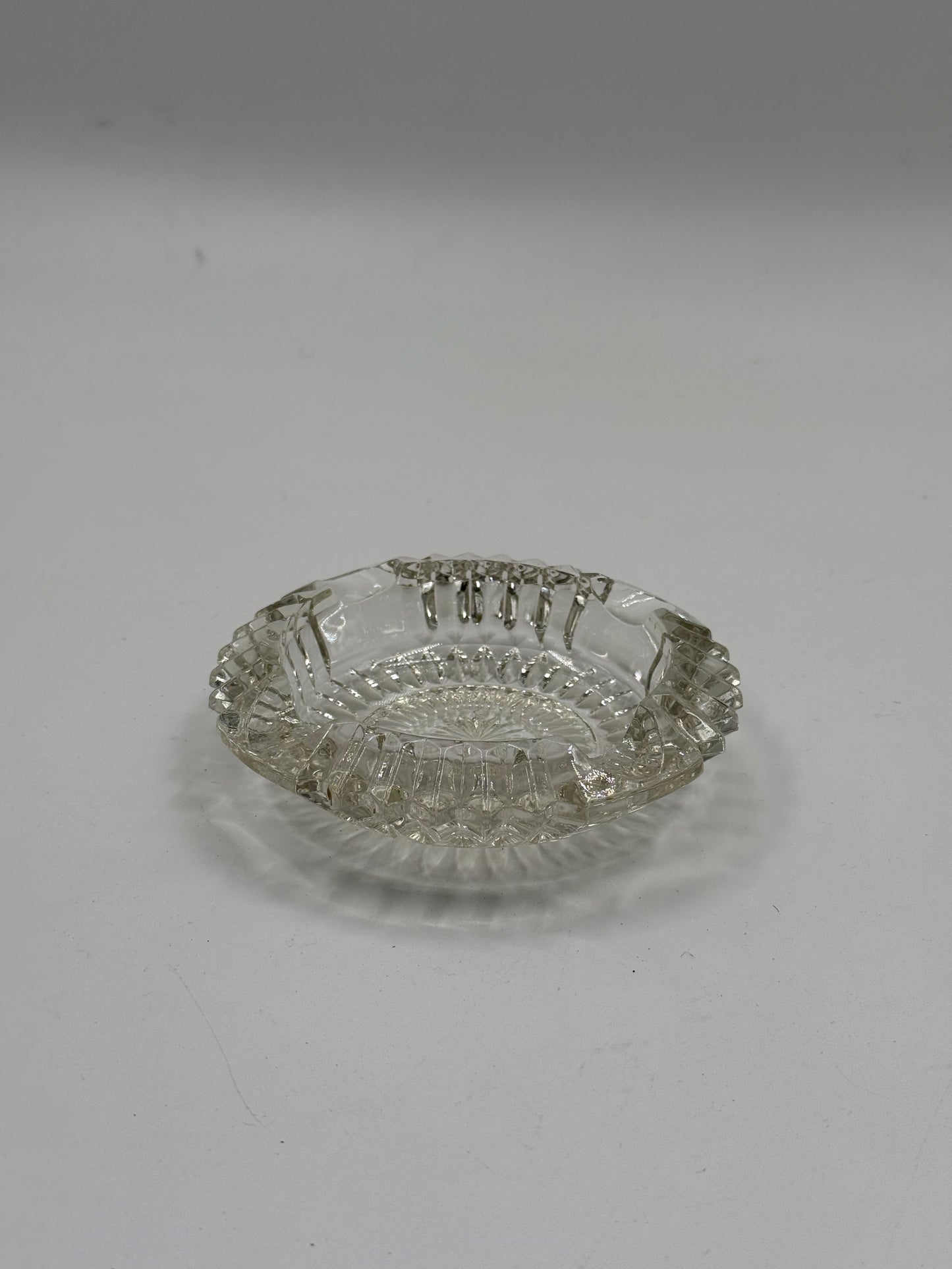 Vintage Cut Crystal Catchall Dish
