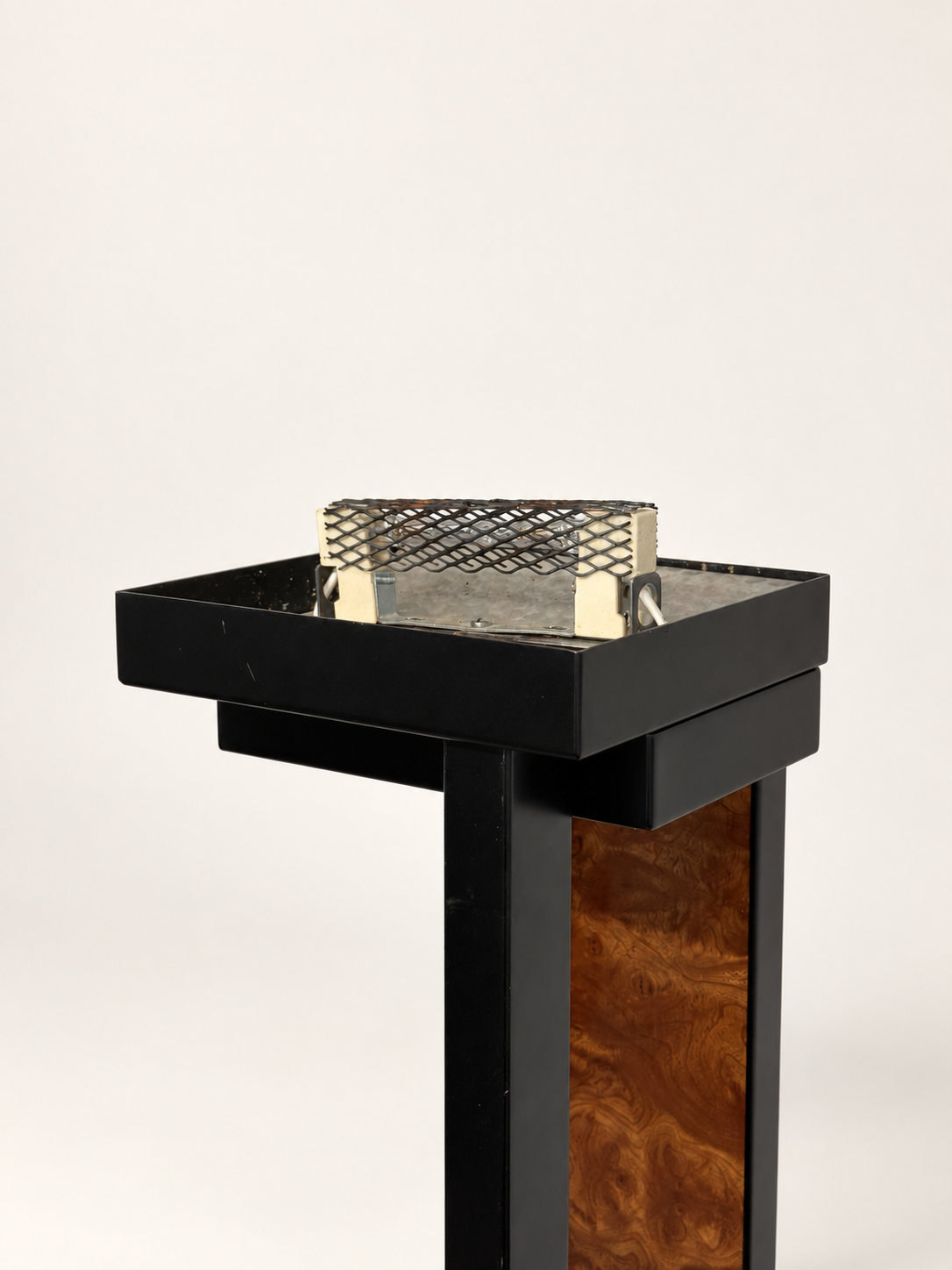 Paul Michel Burl Wood Floor Lamp, 1980s