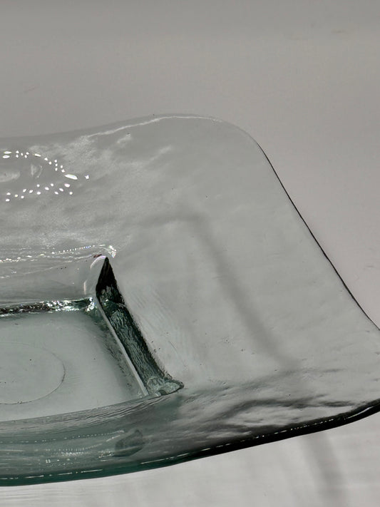 Square Glass Valet Textured Wave Finish