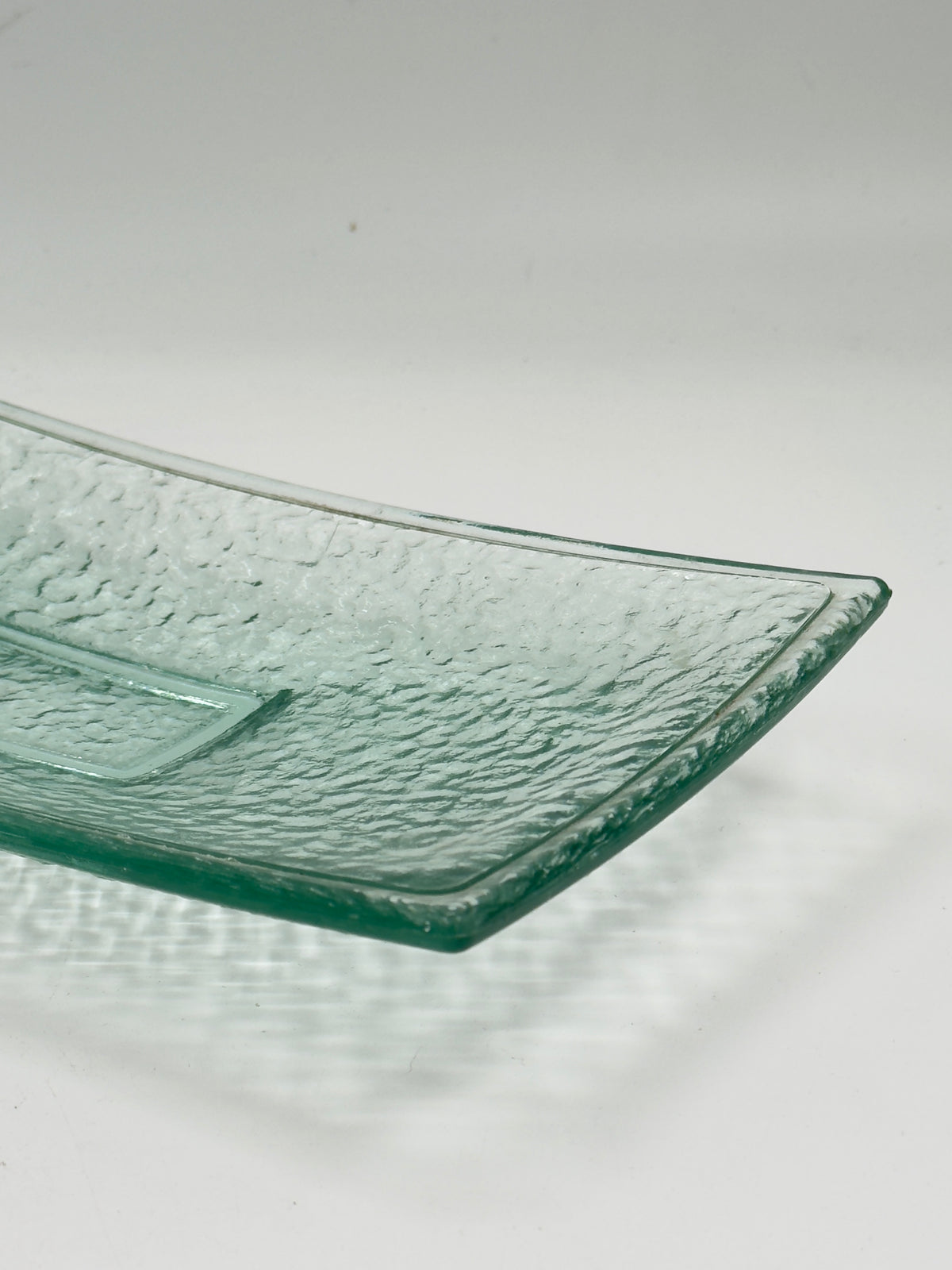 Vintage Textured Glass Catchall Tray