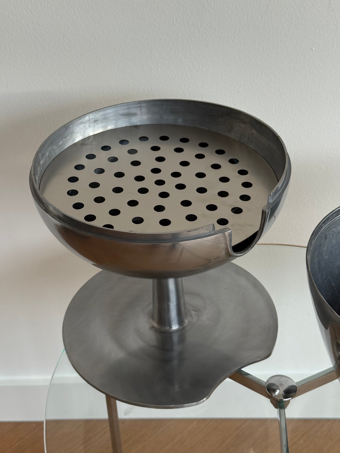 Modernist Wine Dispenser for Bag-in-Box Sculptural Metal Design (c. 1970s)