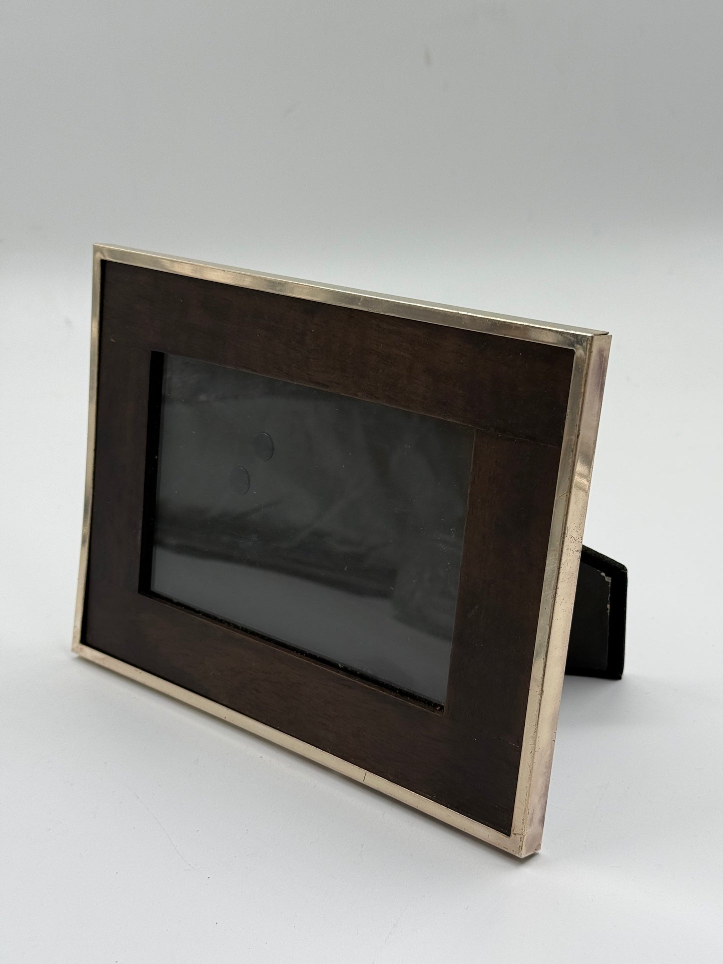 Vintage Wood & Brass Photo Frame