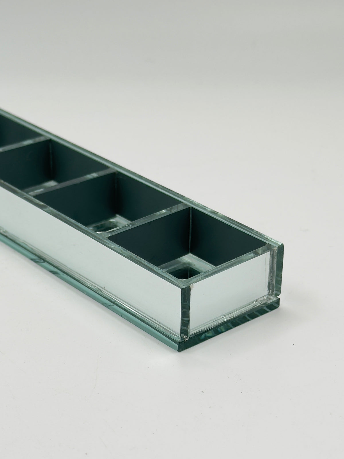 Vintage Mirrored Glass 5-Section Divided Tray