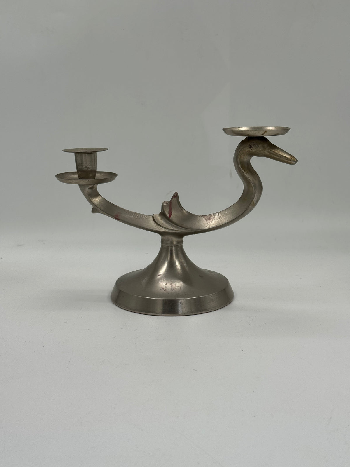 Vintage Sculptural Bird-Form Two-Light Candelabra