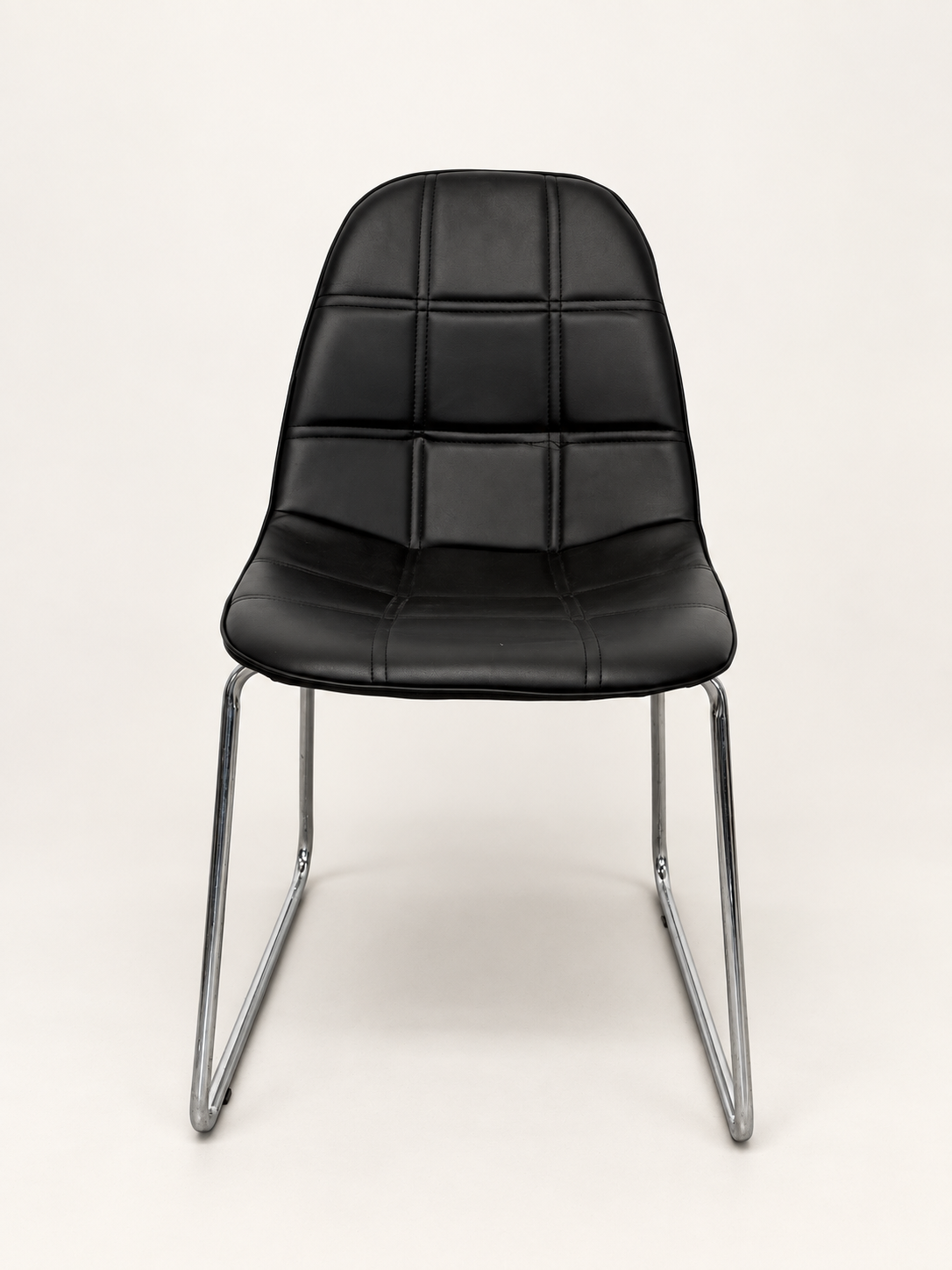 Chrome Sled Dining Chairs, Set of 4