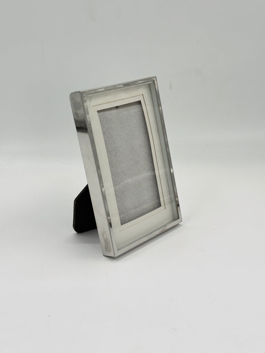 Silver-Tone Beveled Frame