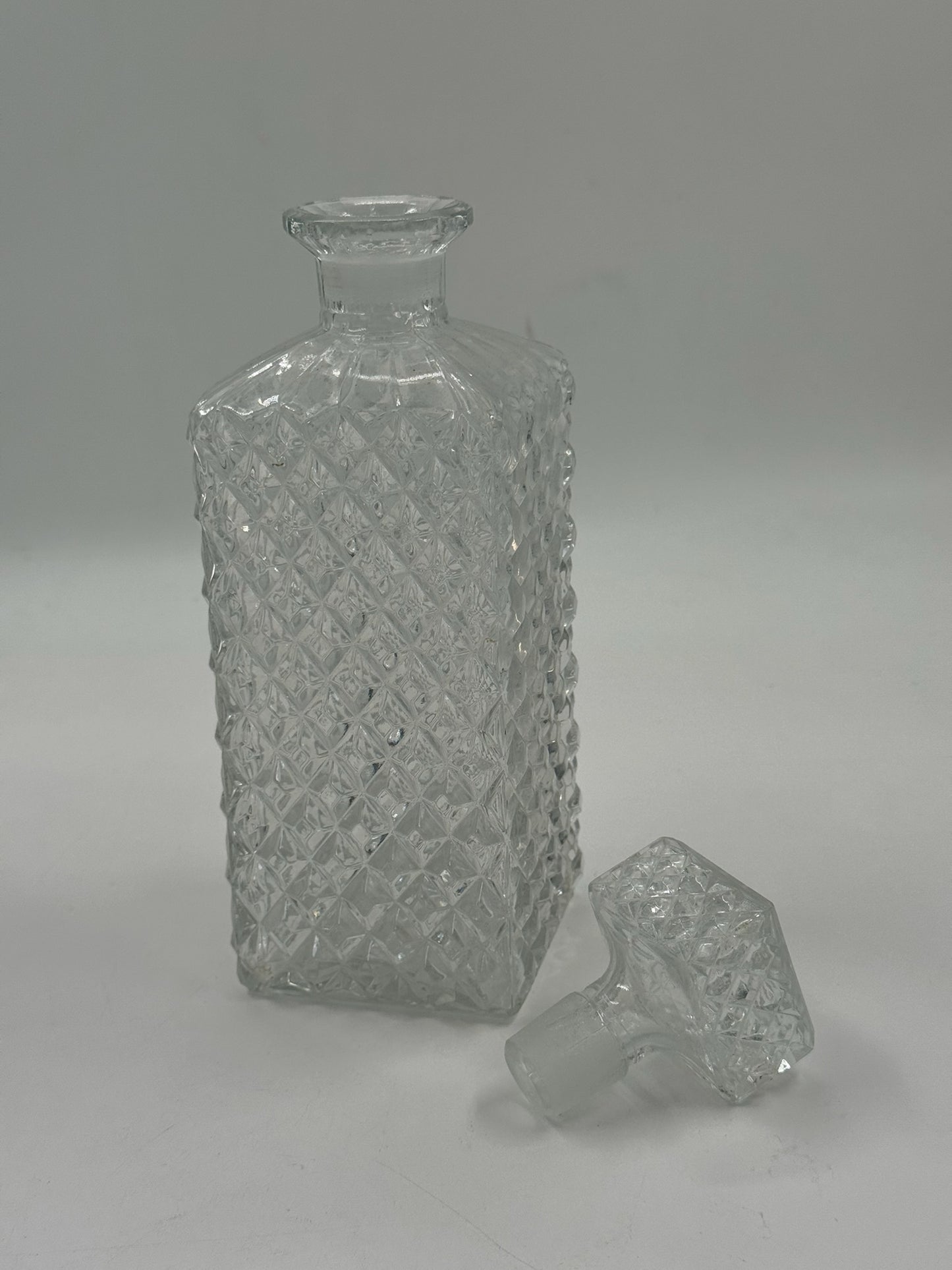 Vintage Crystal Glass Decanter with Stopper