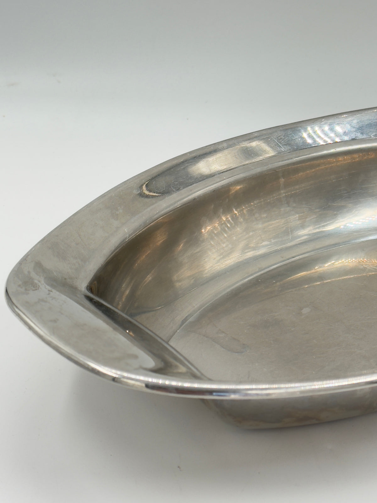 Vintage Silver-Plated Oval Divided Serving Dish