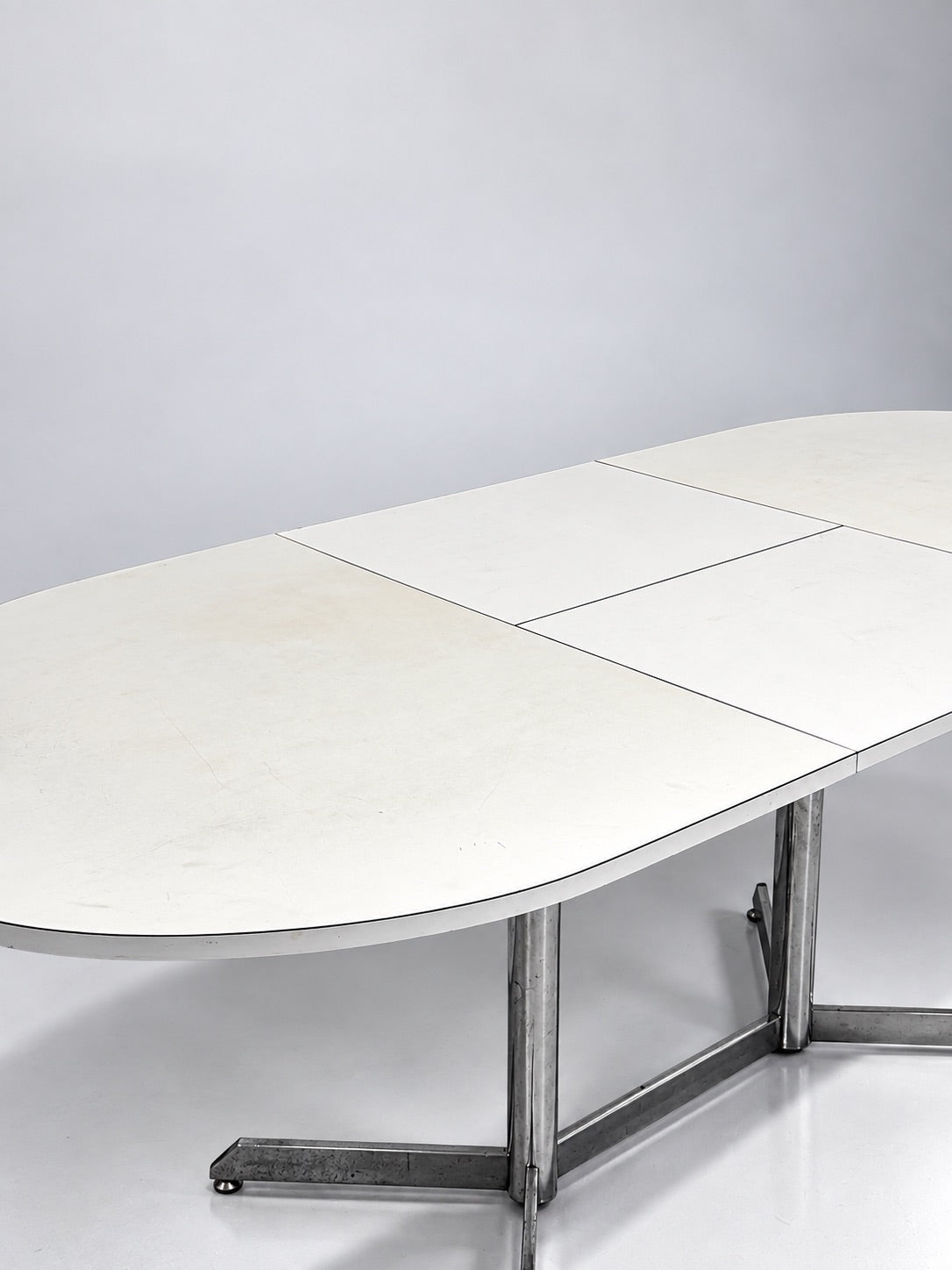Extendable Oval Dining Table, 1970s