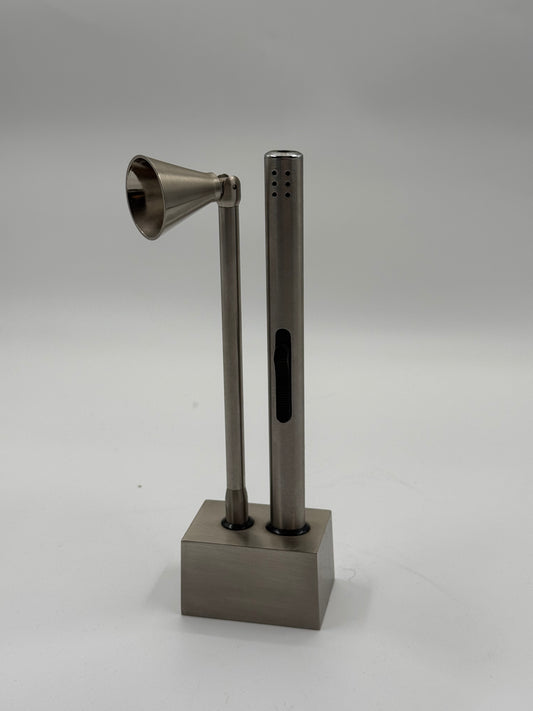 Brushed Steel Candle Tool Set Lighter & Snuffer Duo