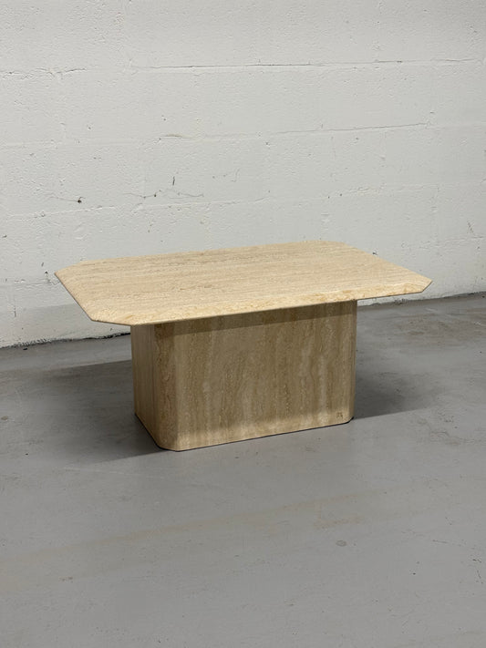 1970s Italian Travertine Coffee Table