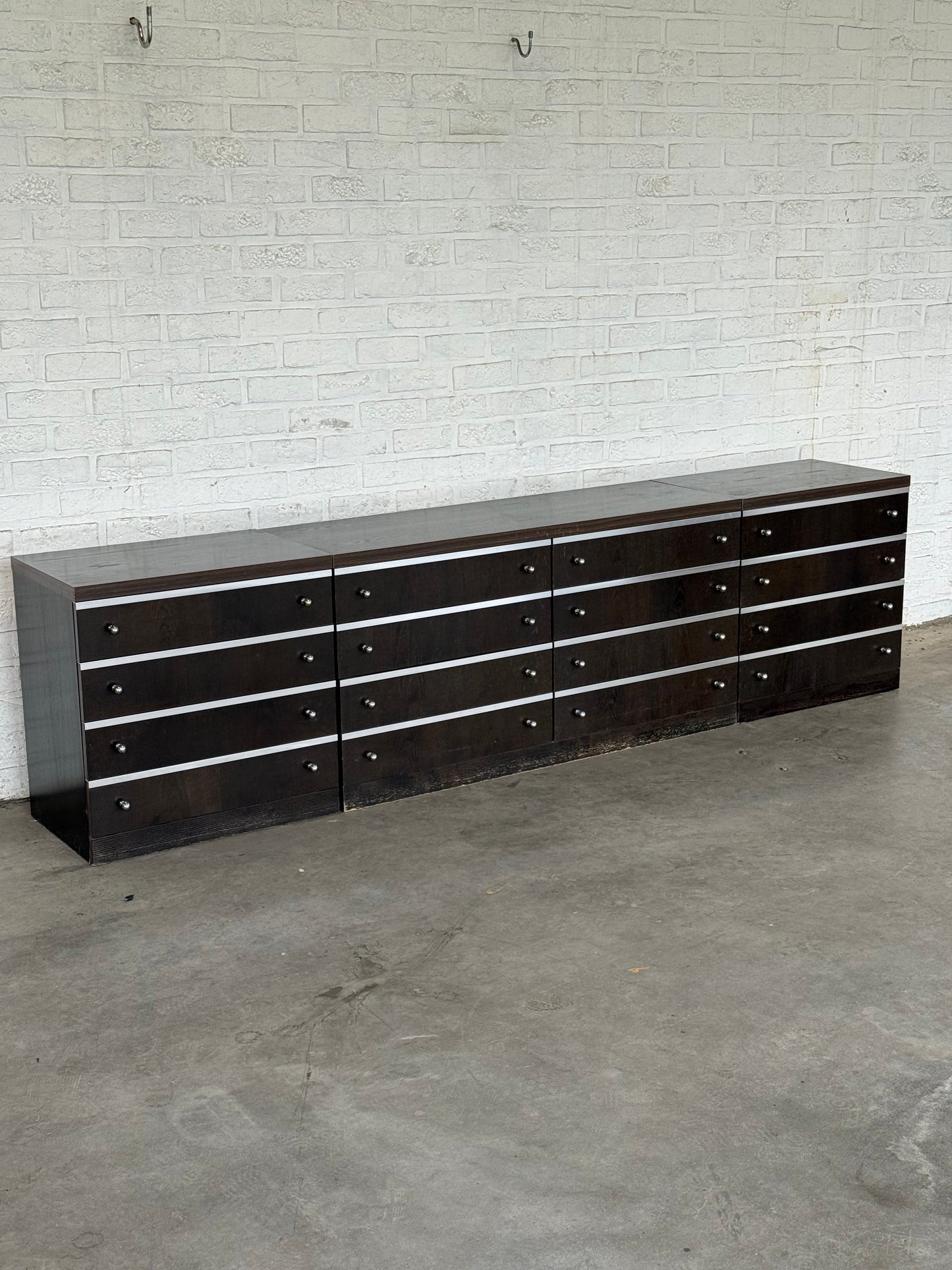 Vintage Modular Sideboard, Set of 3 Units (240cm total)
