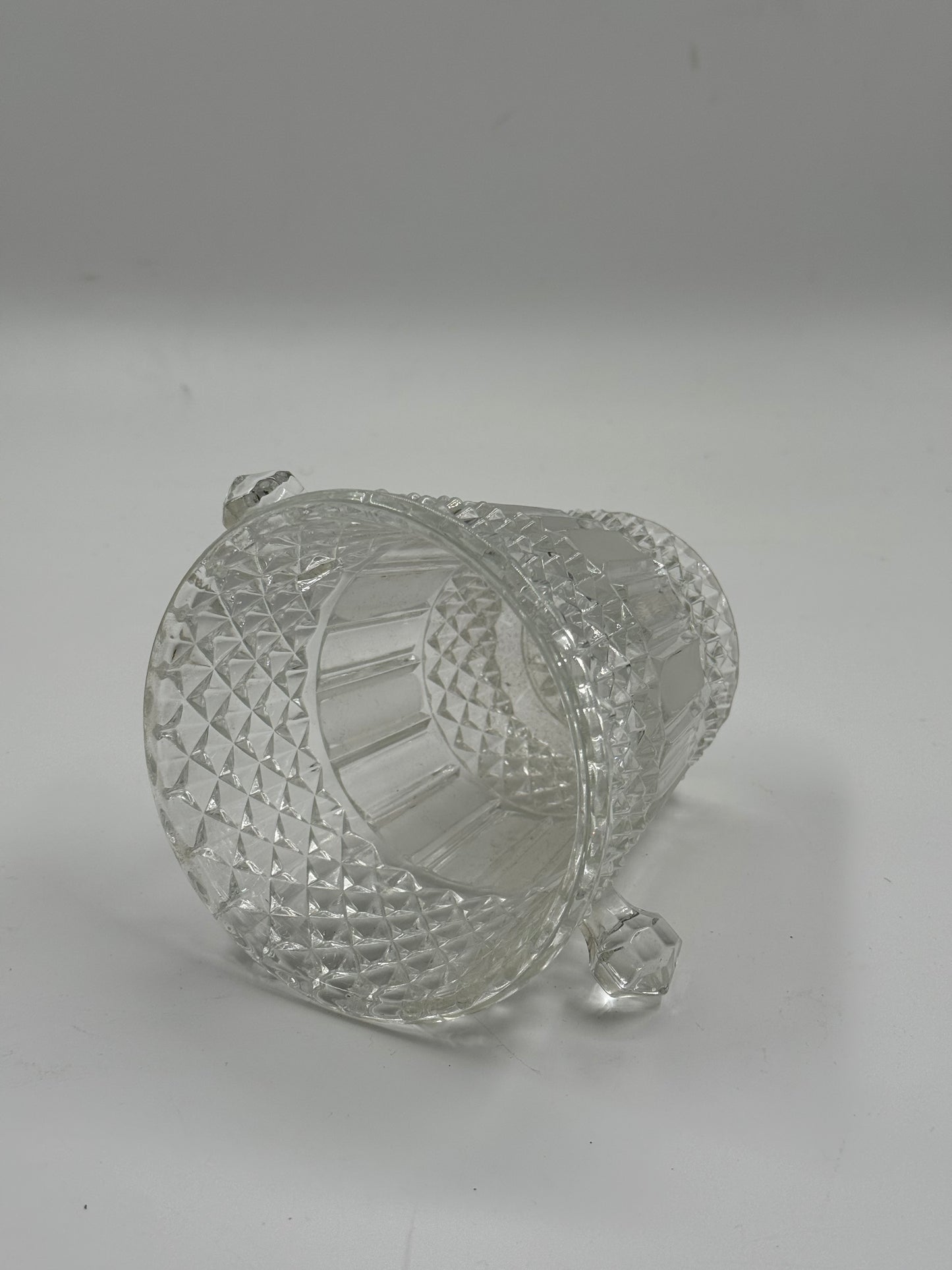 Vintage Crystal Ice Bucket — Diamond Cut