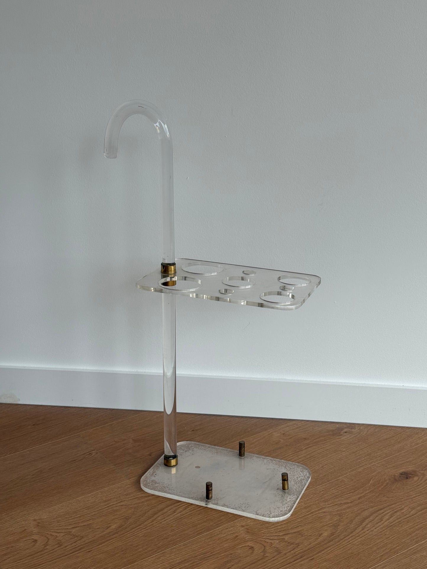 Acrylic Umbrella Holder — Modernist Functional Design (c. 1970s)