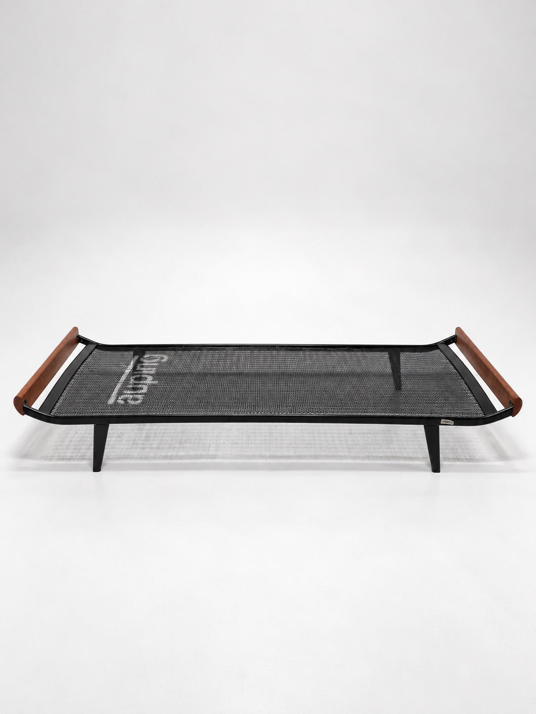 Auping Cleopatra Daybed by Dick Cordemeijer, Black Steel & Teak, 1950s