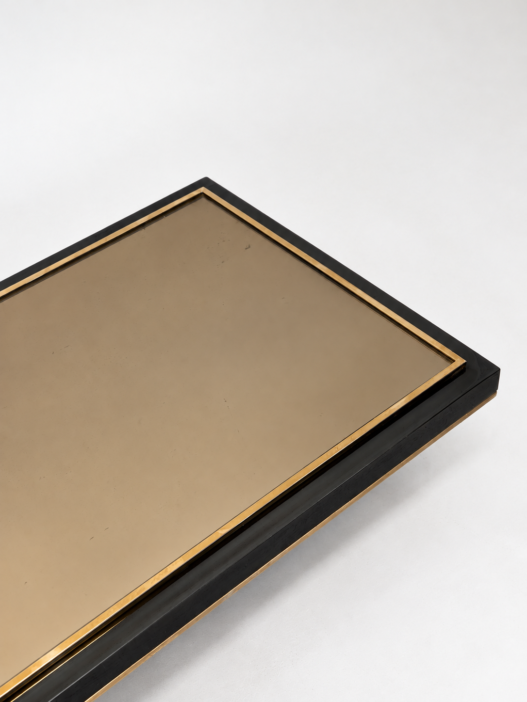 Smoked Mirror & Brass Coffee Table, 1970s