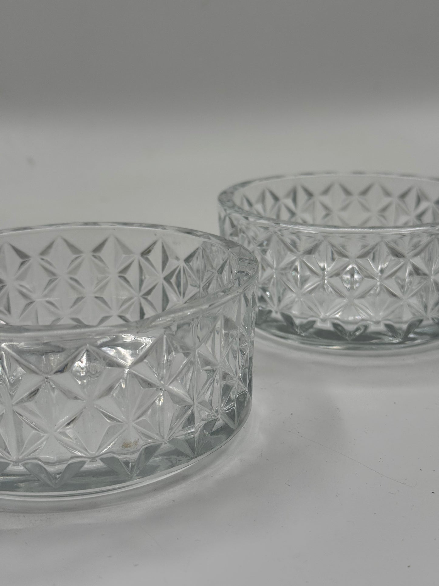 Vintage Cut Glass Catchall Set