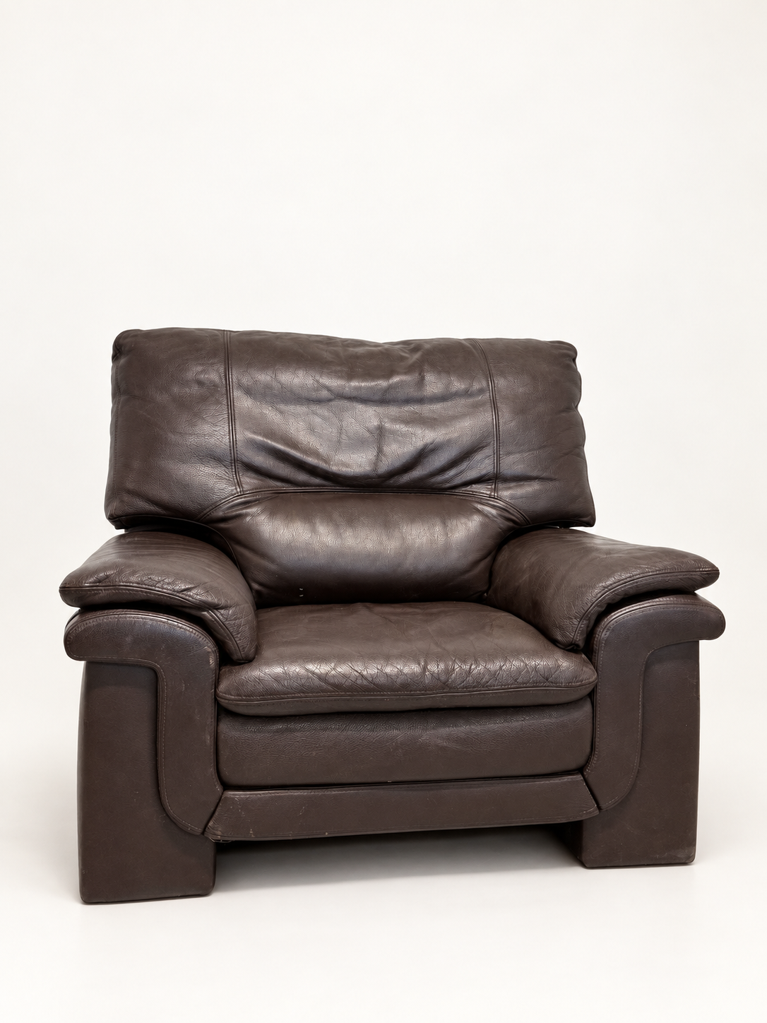 Brown Leather Club Armchair