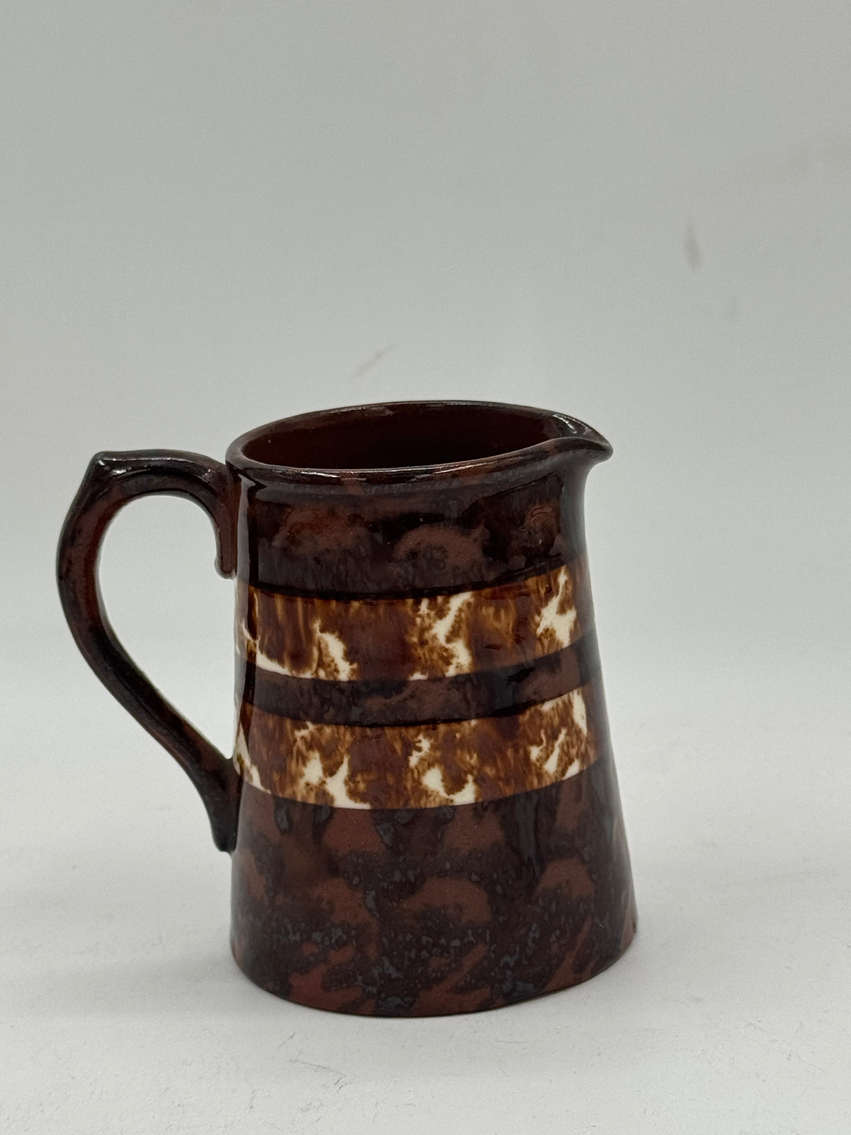 Vintage Ceramic Milk Jug, Drip Glaze