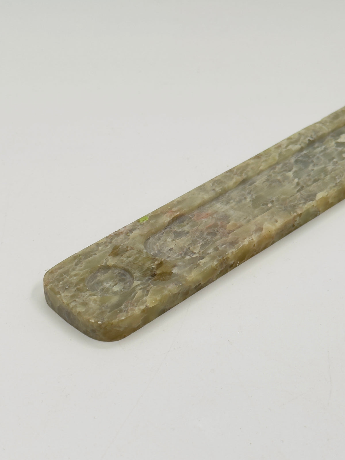 Hand-Carved Soapstone Incense Holder with Ganesha