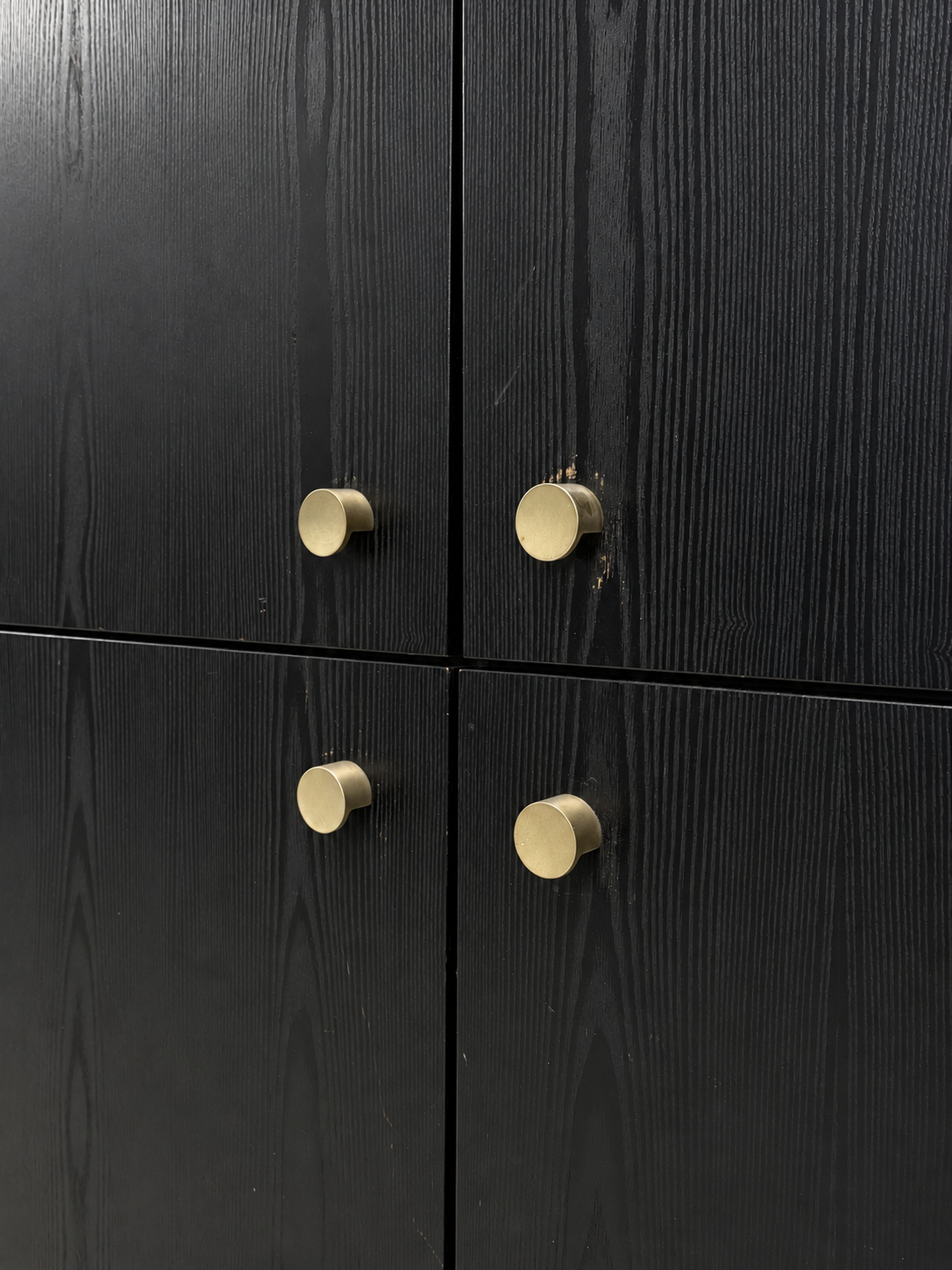 Black Ash & Steel Bar Cabinet, 1970s