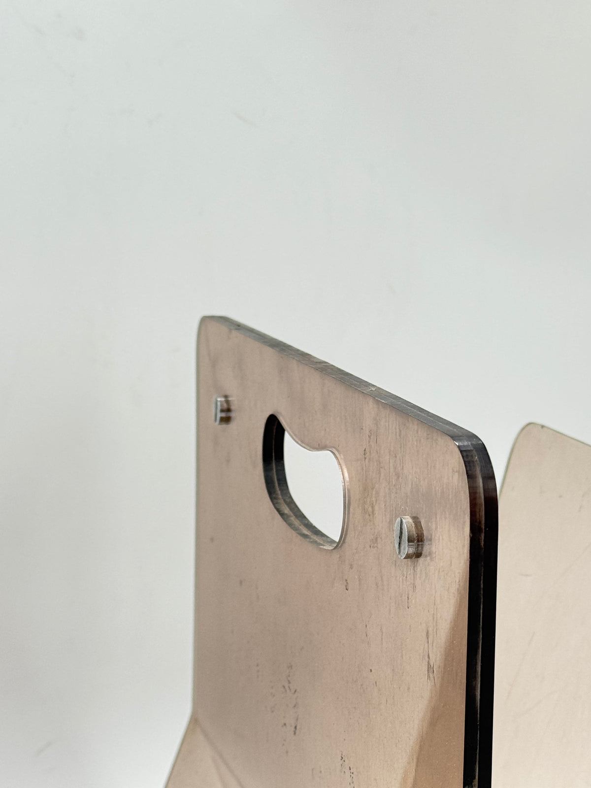 Vintage Smoked Lucite Magazine Rack