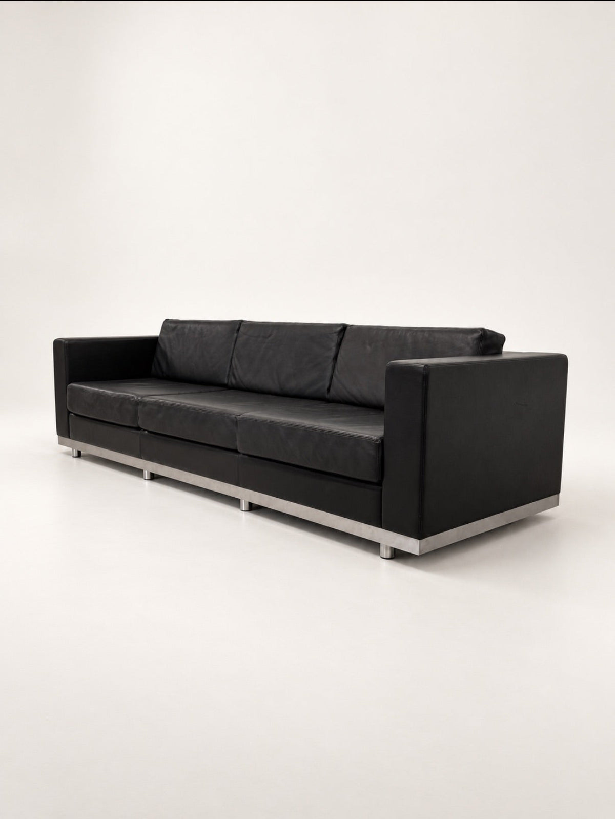 Bulo Black Leather 4-Seater Sofa