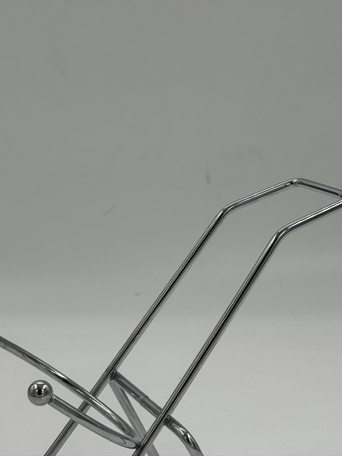 Vintage Chrome Folding X-Frame Wine Bottle Holder