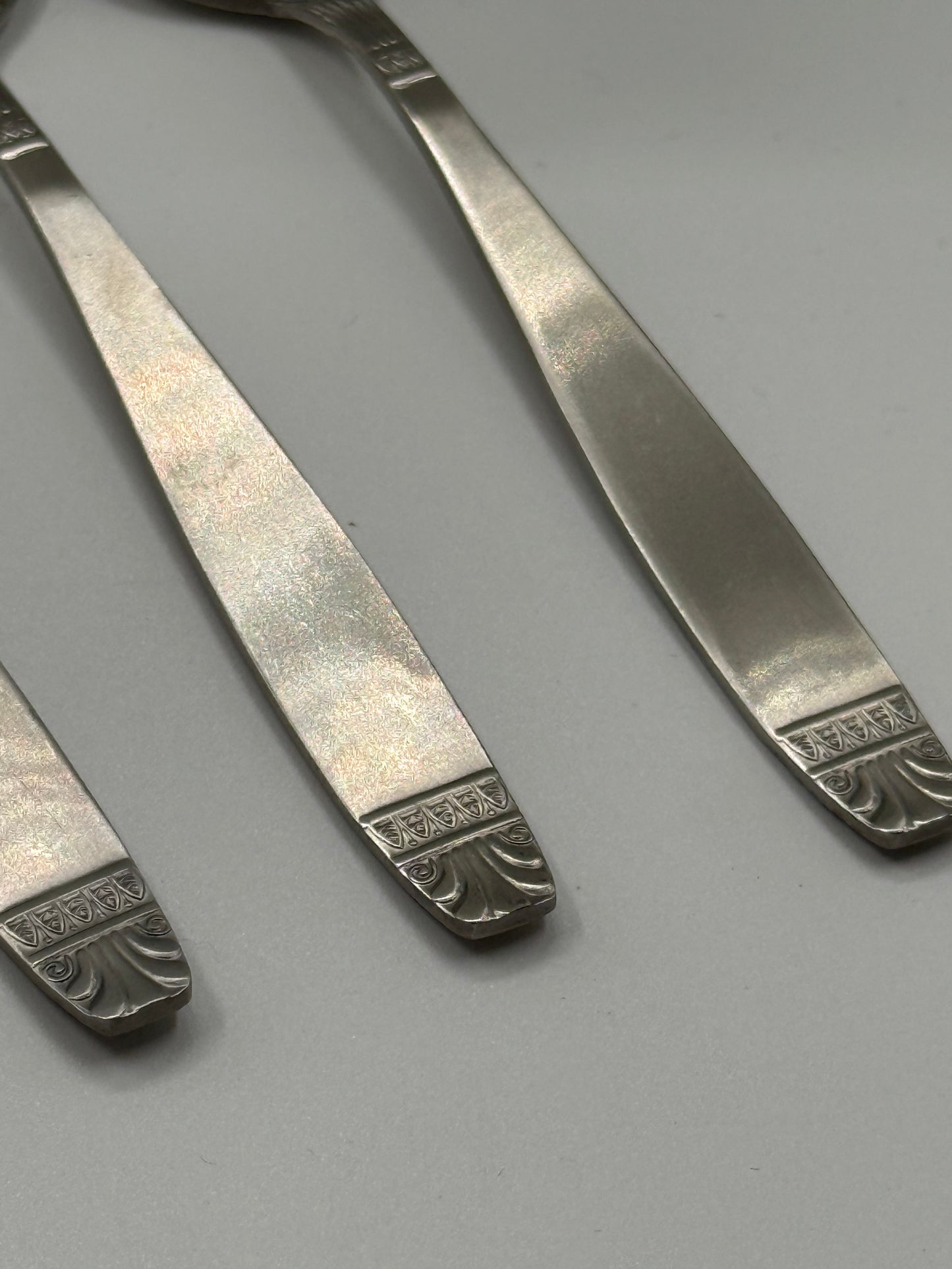 Set of Six Stainless Steel Dessert Coupes With Matching Spoons
