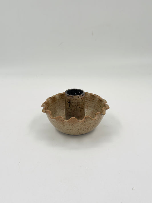 Ruffled Ceramic Candle Holder