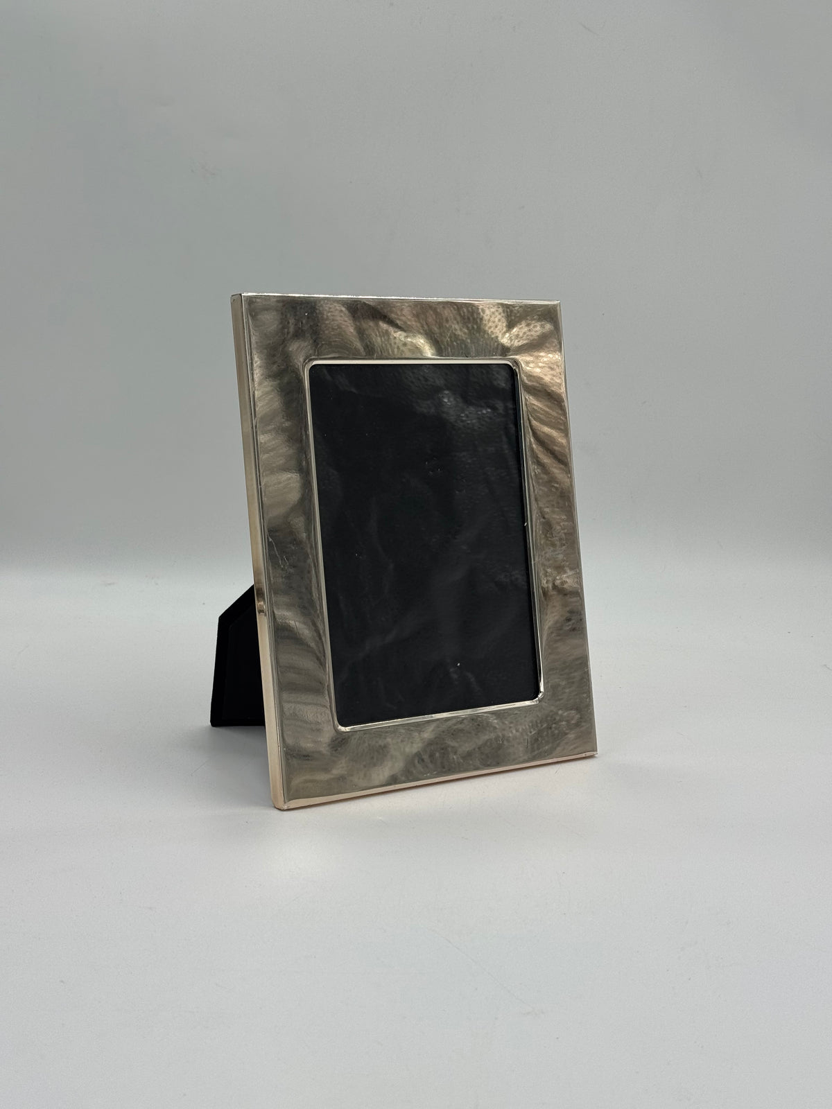 Hammered Silver-Tone Metal Photo Frame
