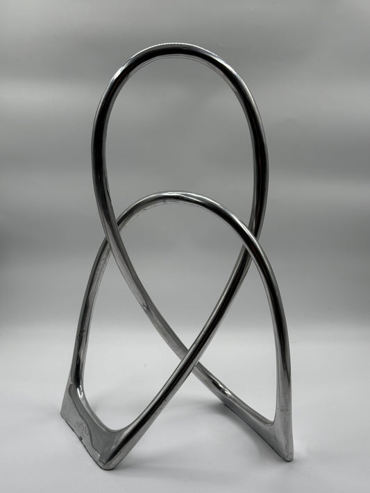 Polished Chrome Ribbon Sculpture