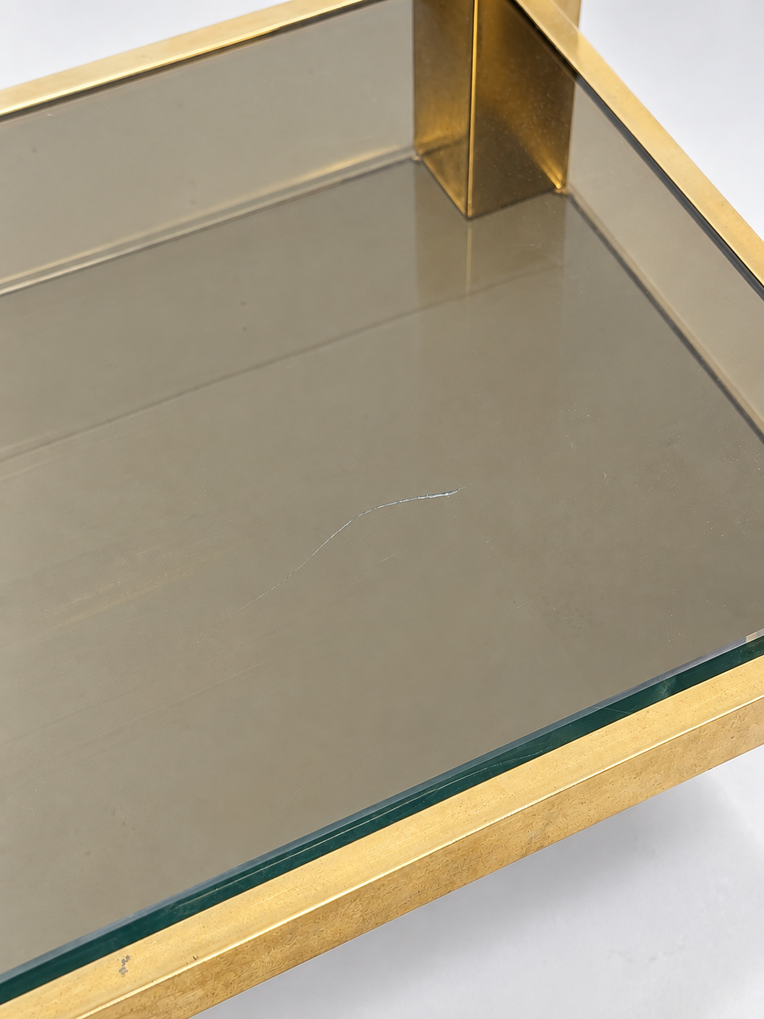 Belgochrom Gold-Plated Coffee Table, 1970s