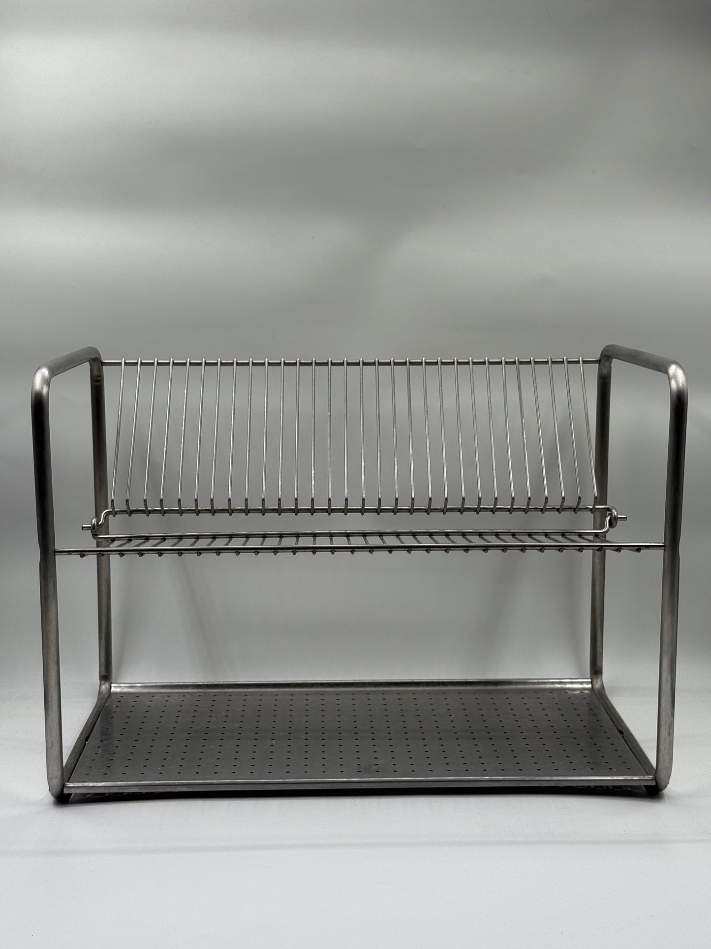 Architectural Stainless Steel Rack Perforated Base (1980s)