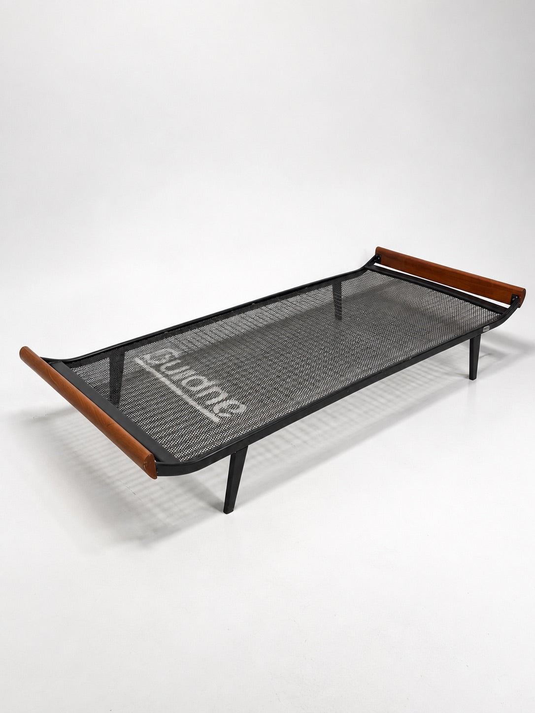 Auping Cleopatra Daybed by Dick Cordemeijer, Black Steel & Teak, 1950s