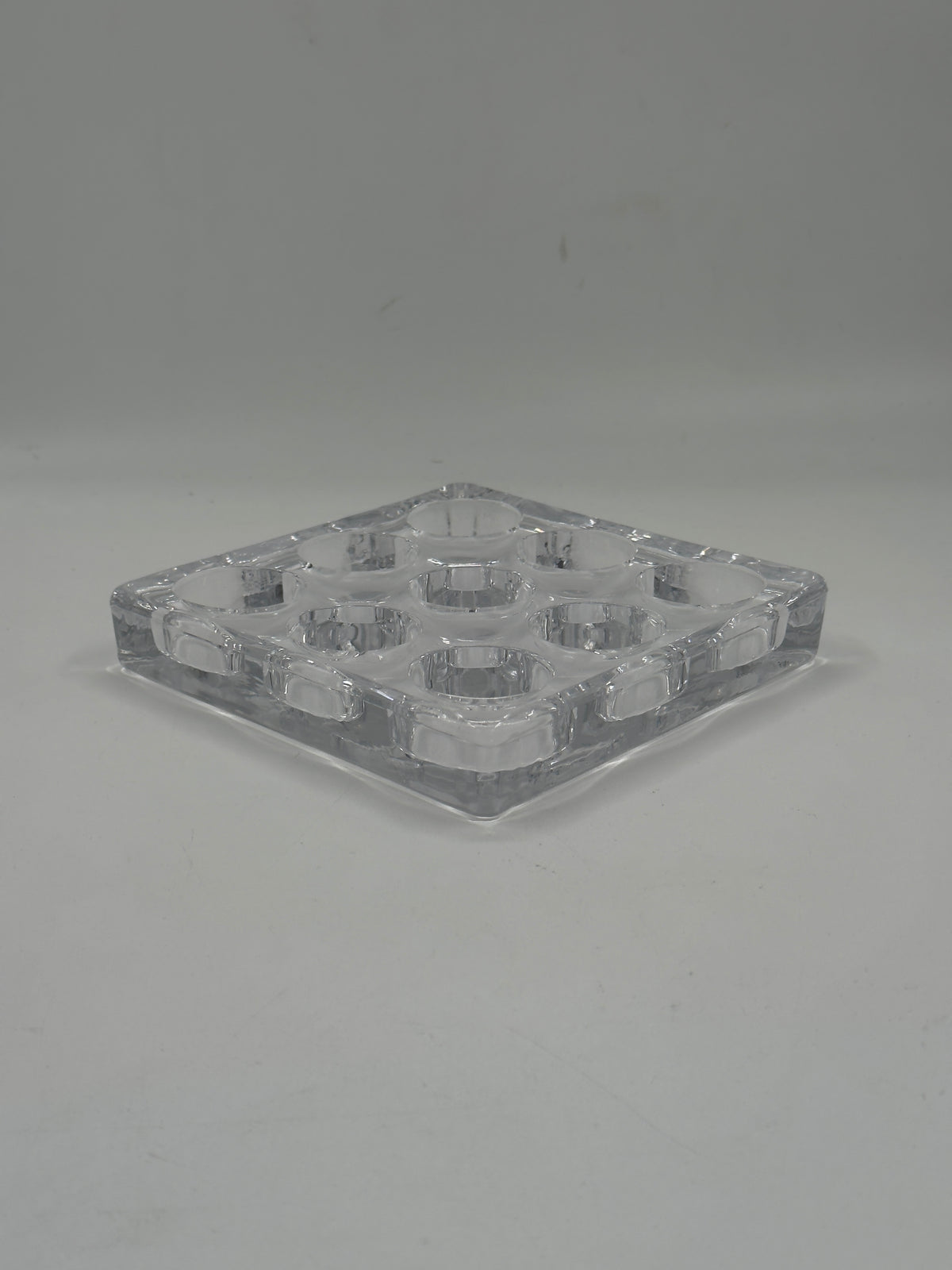 Vintage Pressed Glass 9-Section Serving Tray